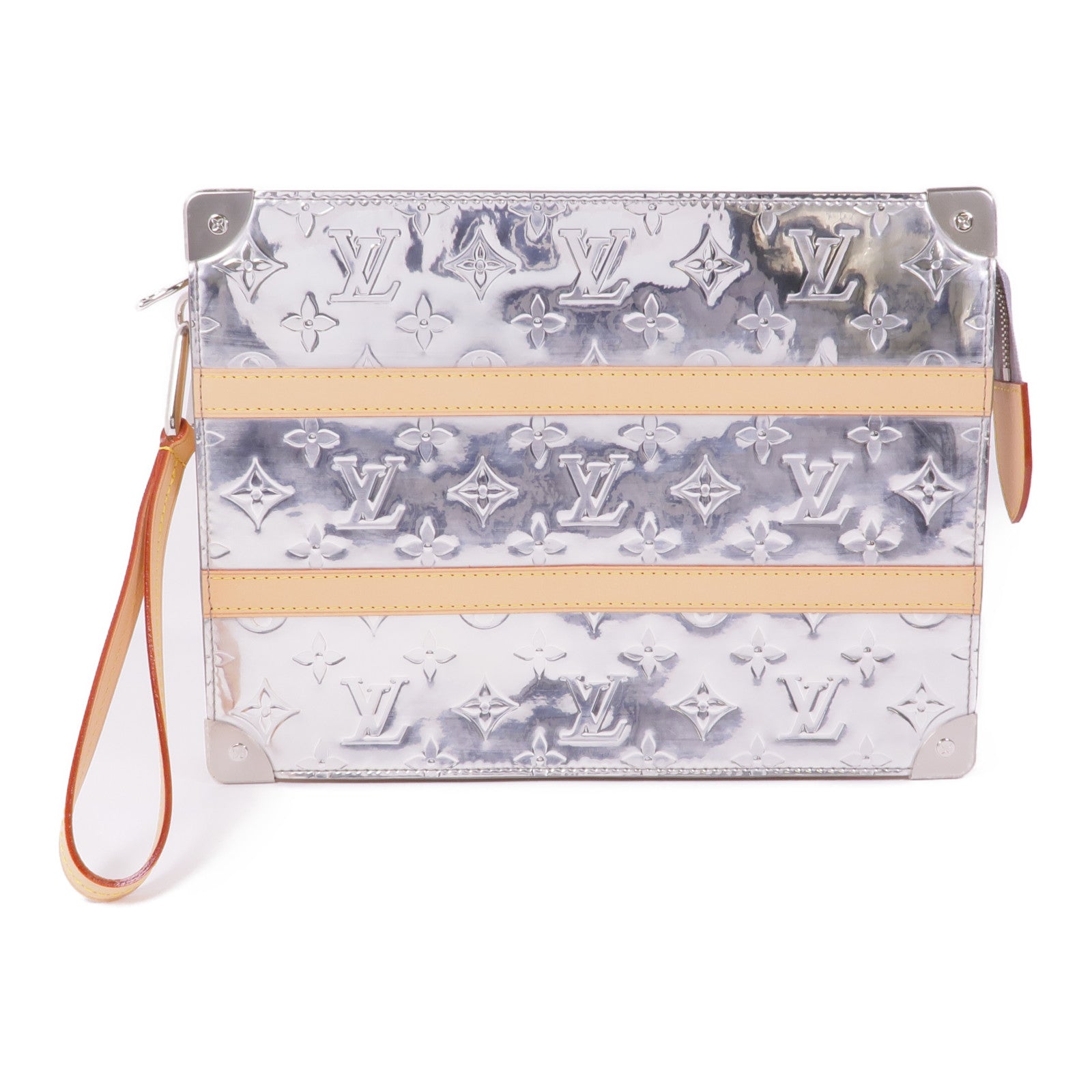 LOUIS VUITTON Monogram Mirror Trunk Pouch銀扣手拿包