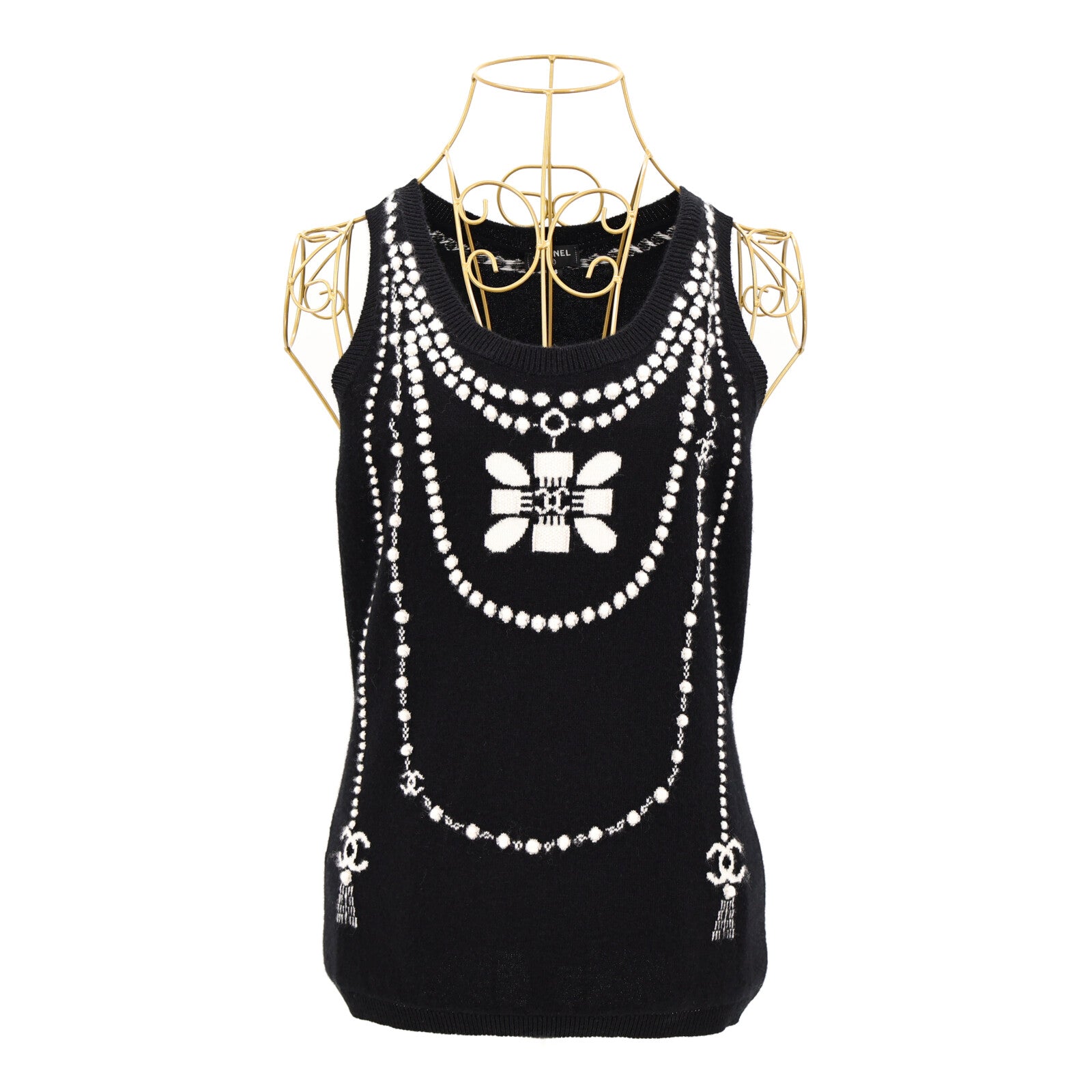 CHANEL Cashmere Coco Logo 20th Anniversary Sleeveless Knit針織