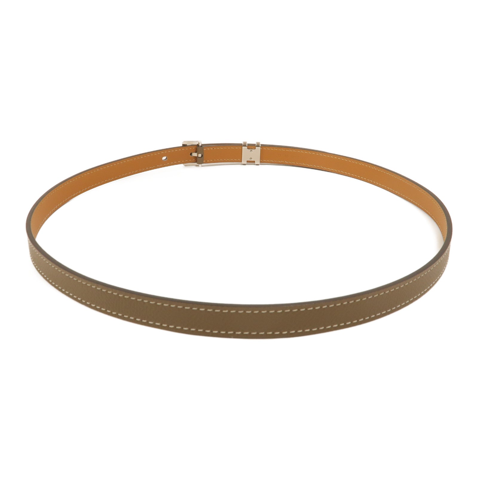 HERMES Epsom皮革Pop H Belt皮帶Etoupe