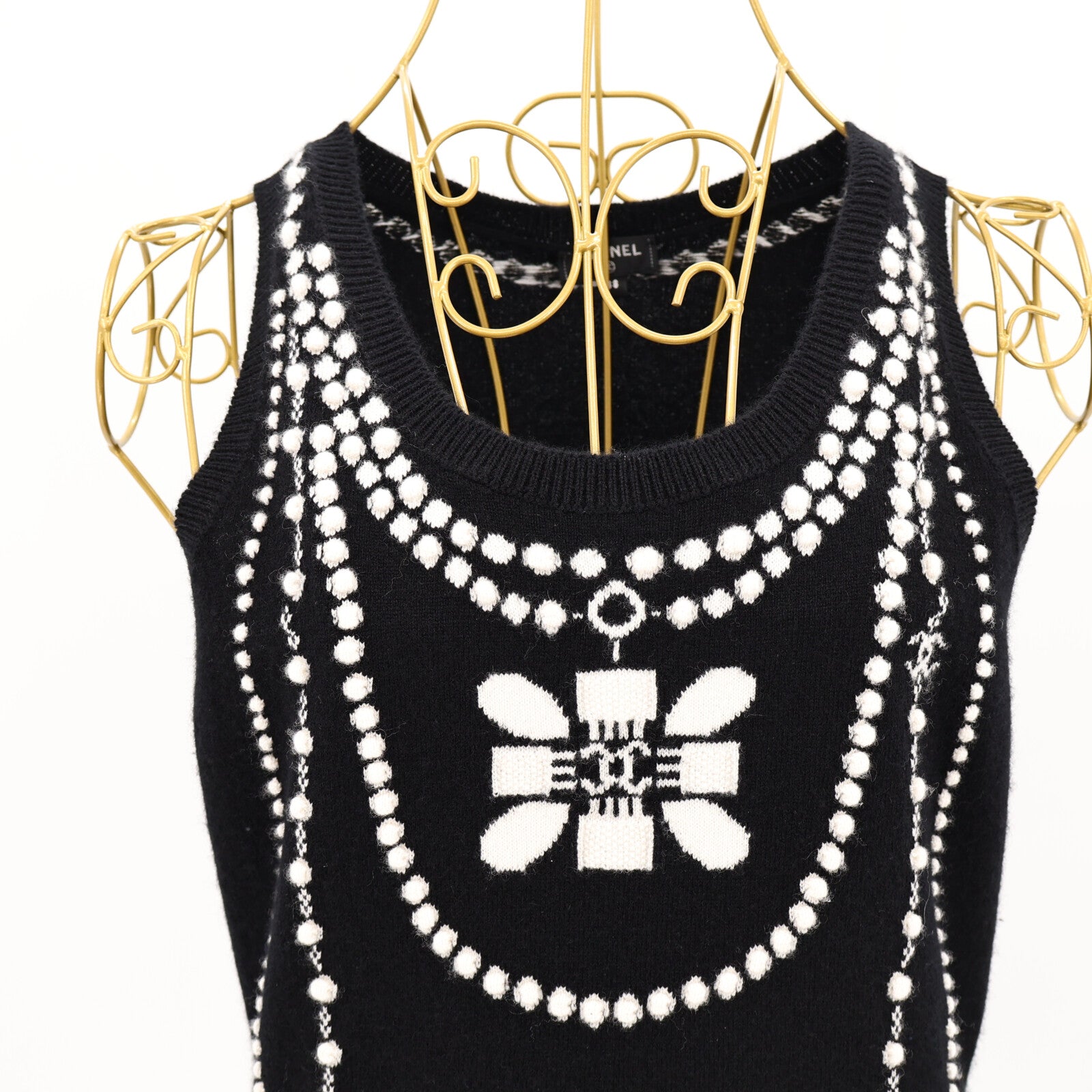 CHANEL Cashmere Coco Logo 20th Anniversary Sleeveless Knit針織
