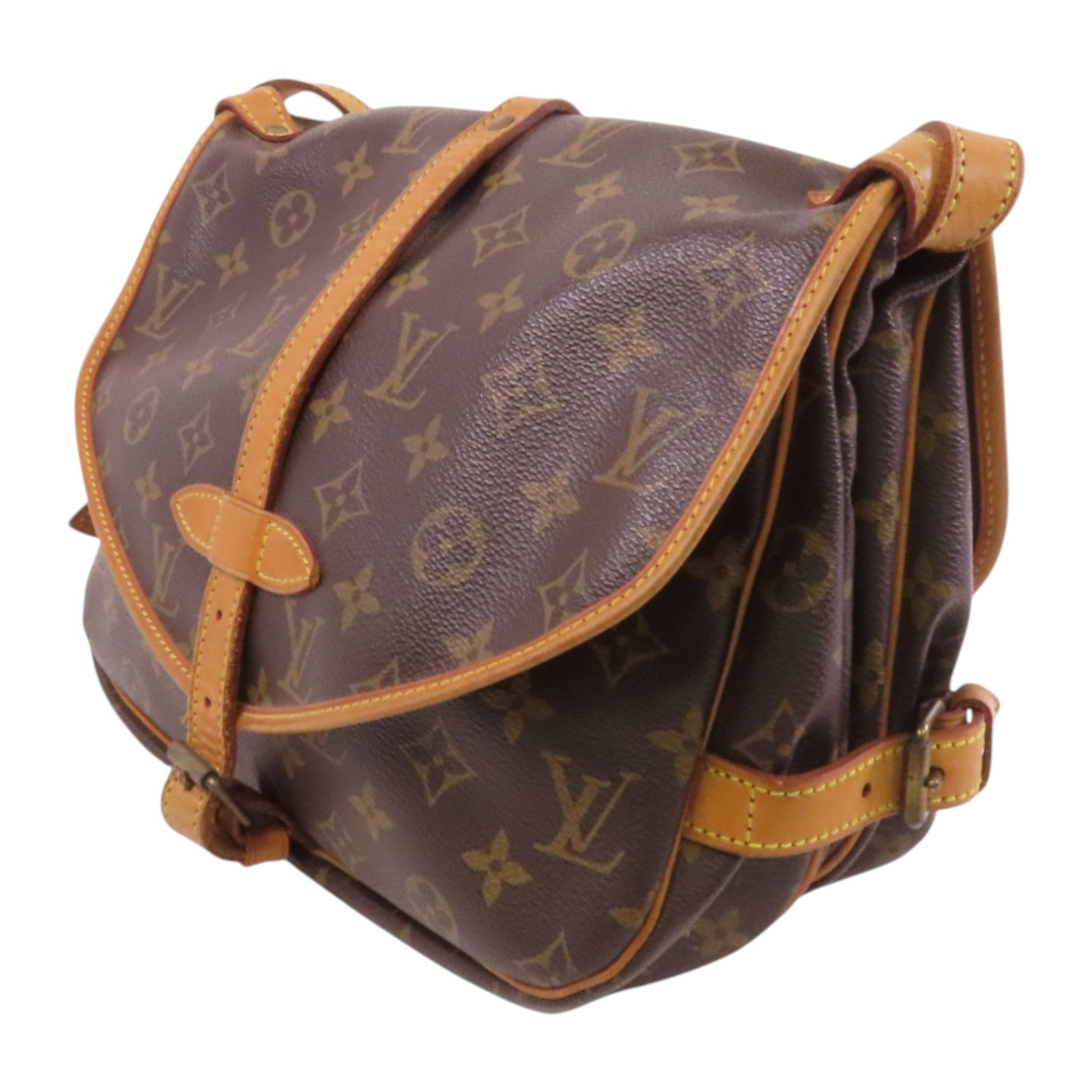 LOUIS VUITTON Monogram Saumur 30金扣肩背袋
