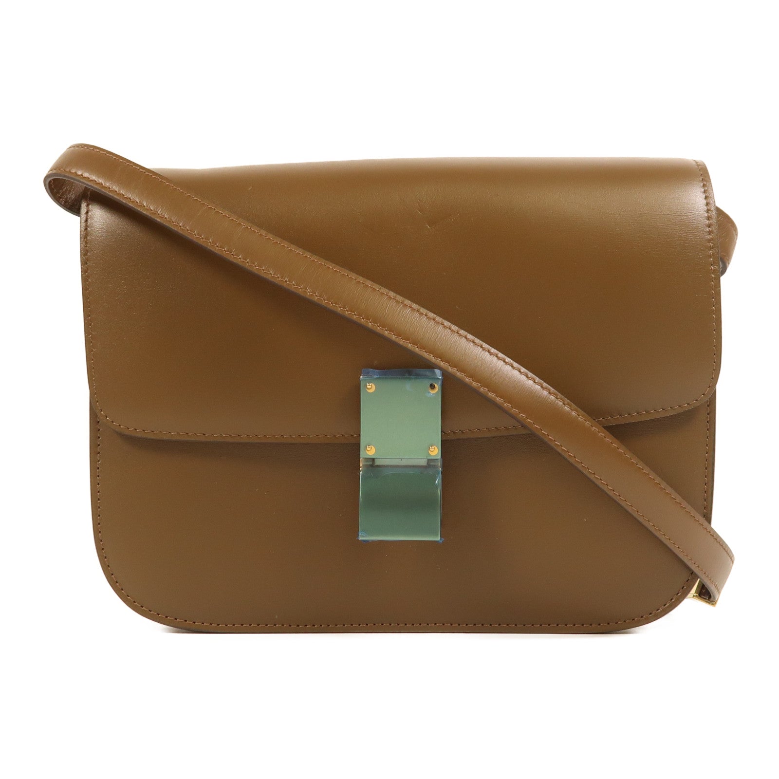 CELINE 牛皮皮革Classic Box金扣肩背袋