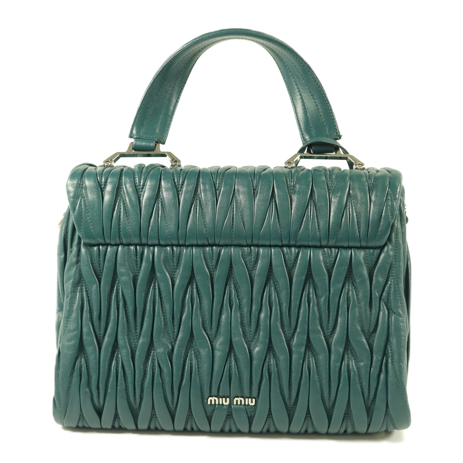 Miu Miu 牛皮皮革Matelasse 2 Way Shoulder Bag手挽肩背兩用袋