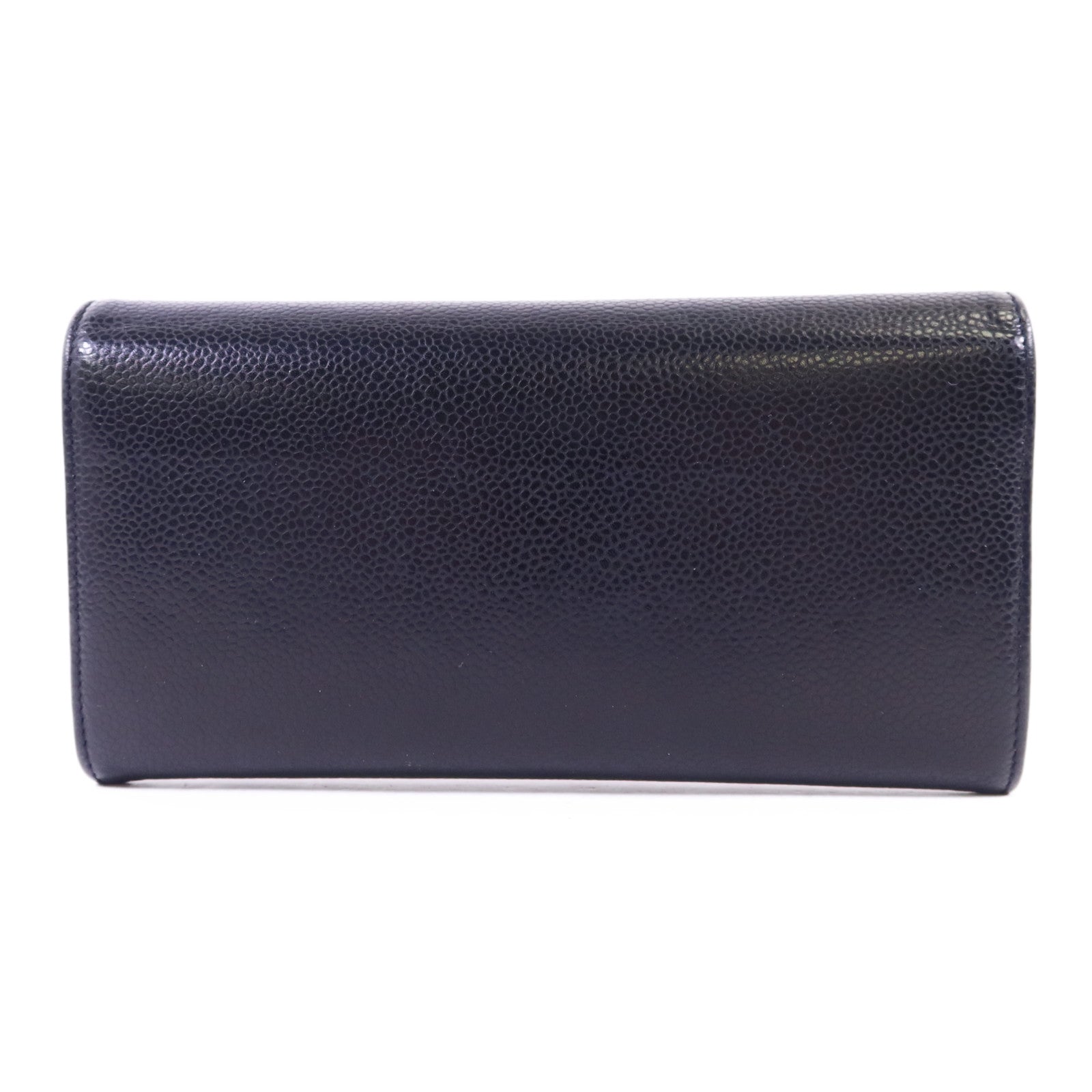 CHANEL 牛皮皮革Long Wallet銀扣長錢包