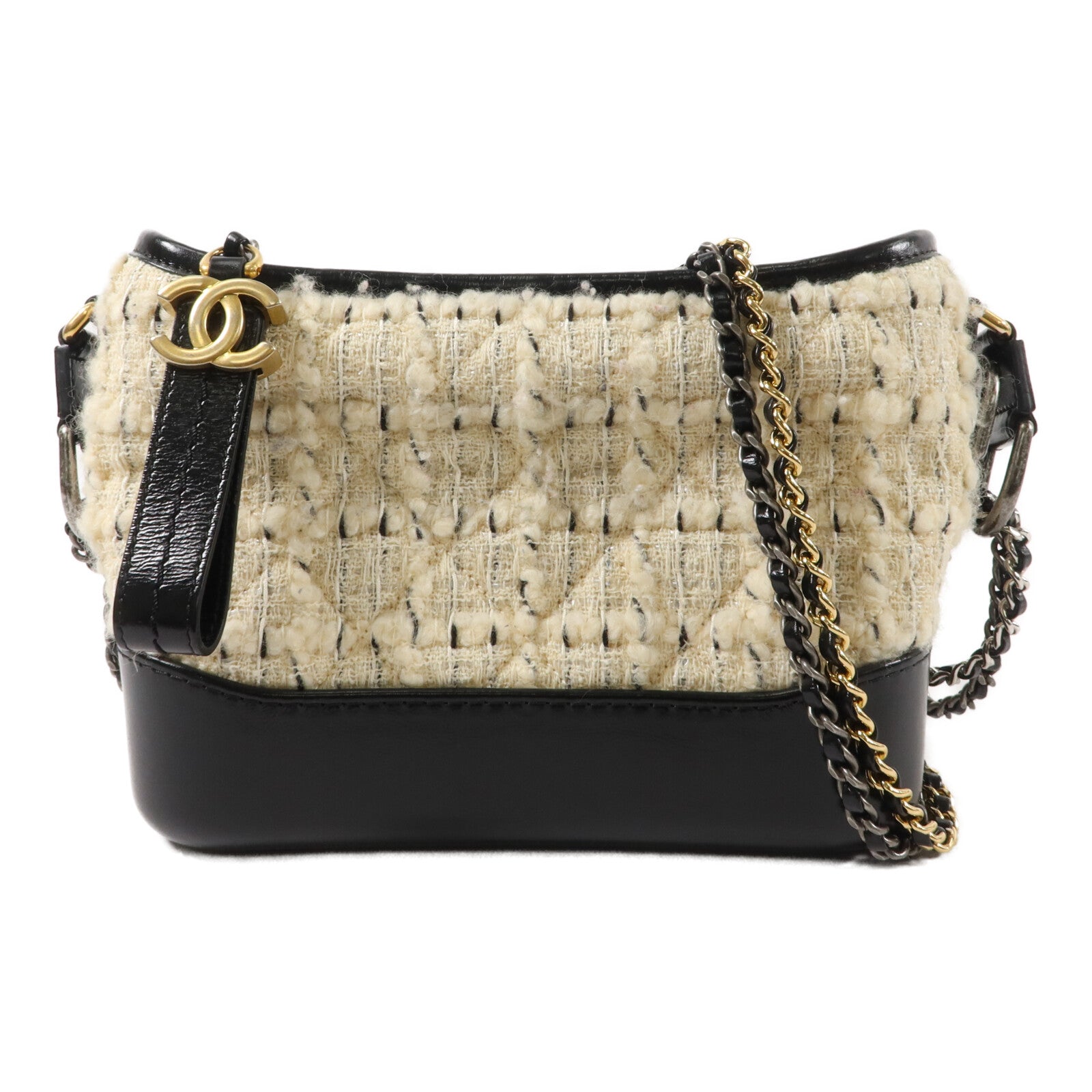 CHANEL Tweed Gabrielle Small鏈帶肩背袋