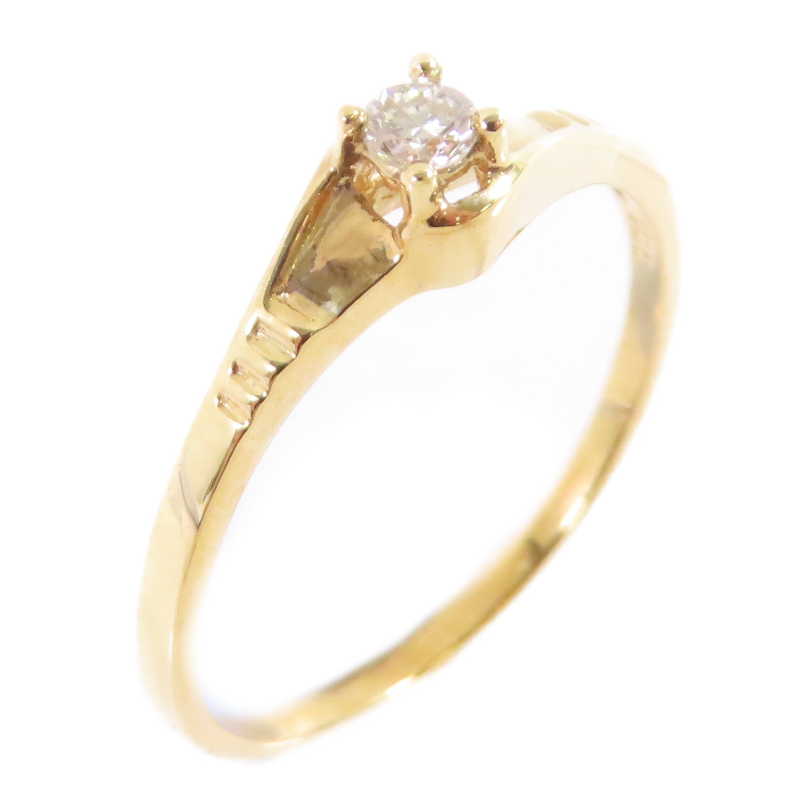 JEWELRY 18K黃金/鑽石Diamond Ring戒指US#7.5