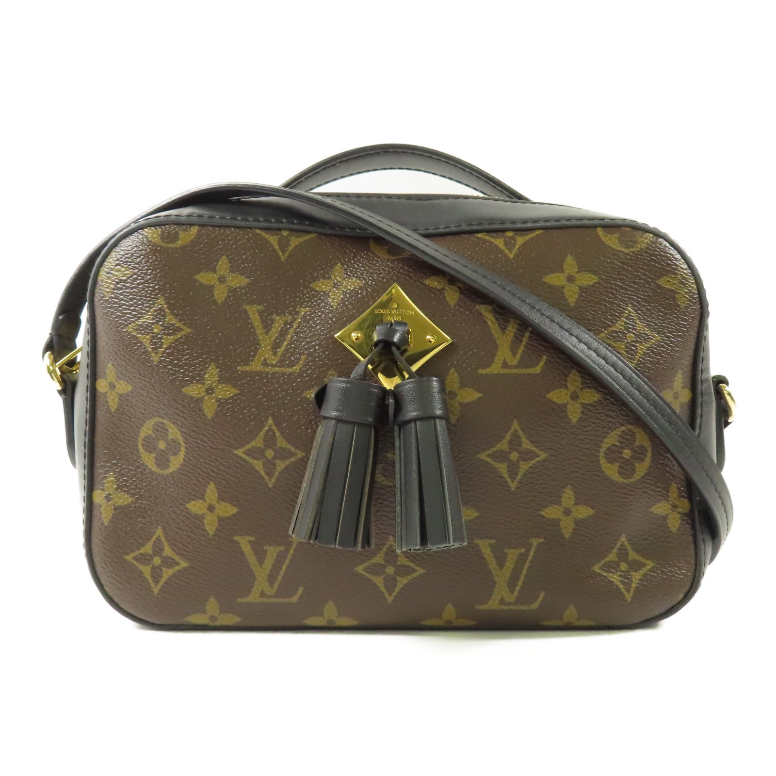 LOUIS VUITTON LV GHW Saintonge 2 Way Bag M43555 Monogram Brown/Black