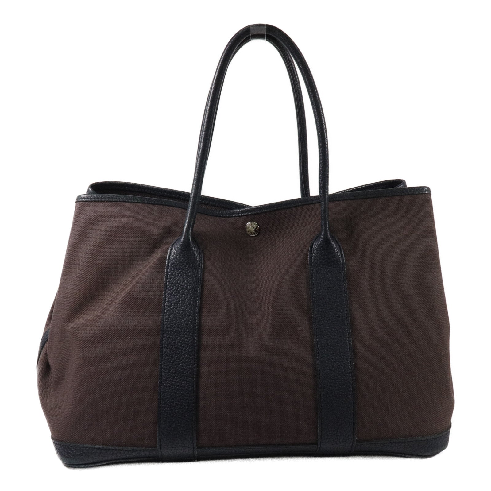 HERMES 帆布Garden Party PM手挽袋Prunoir
