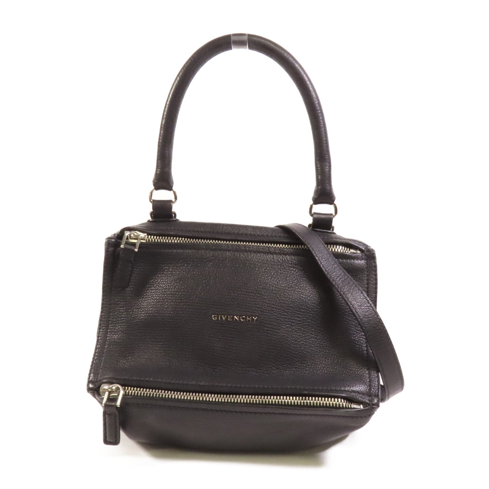 GIVENCHY 【激減優惠】牛皮皮革Pandora Small銀扣手挽肩背兩用袋