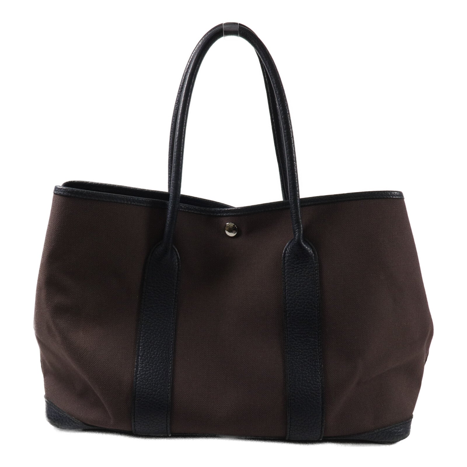 HERMES 帆布Garden Party PM手挽袋Prunoir