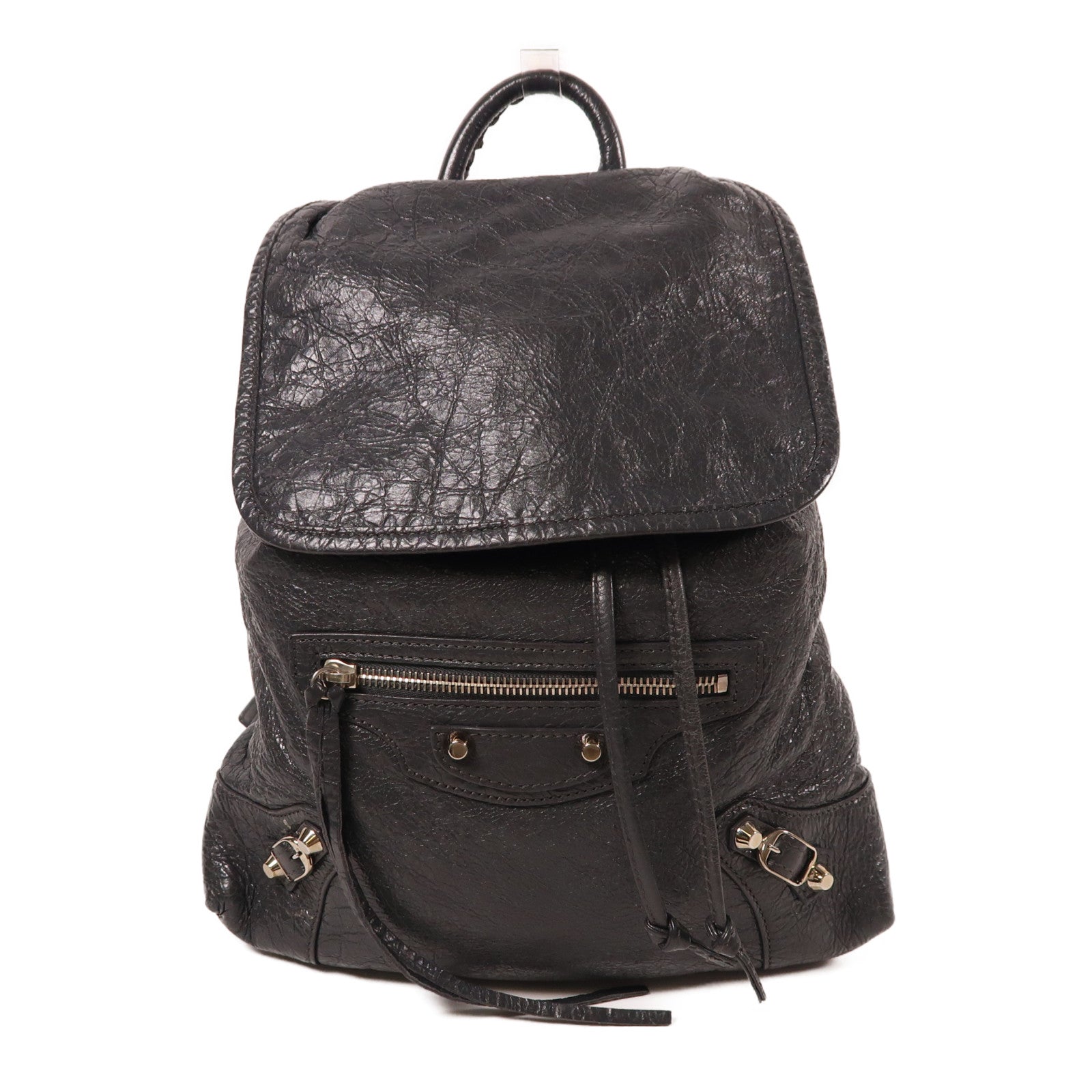 BALENCIAGA SHW Backpack Rucksack 399344 Calfskin Leather Gray Grey