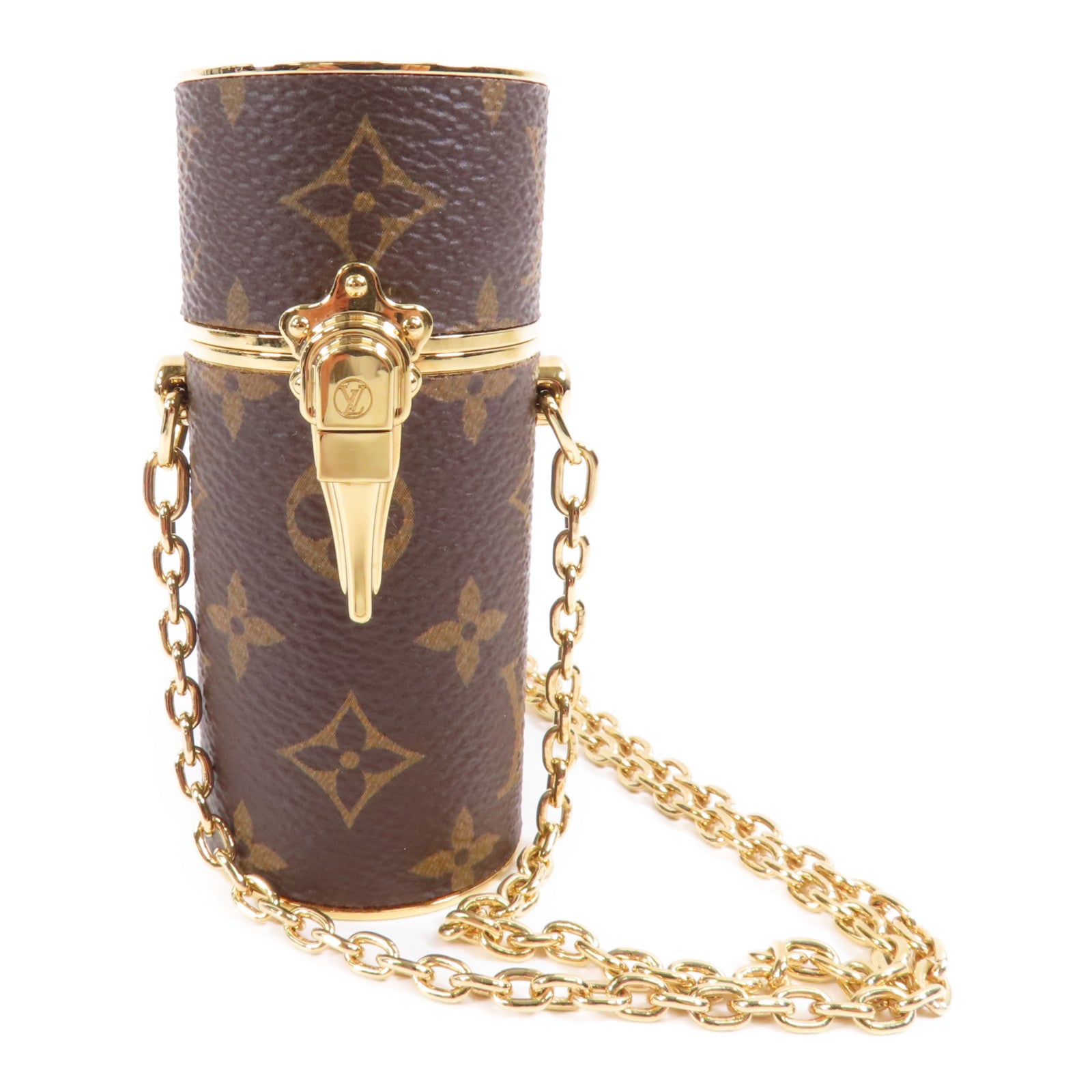 LOUIS VUITTON LV GHW Lipstick Case MP2406 Monogram Brown