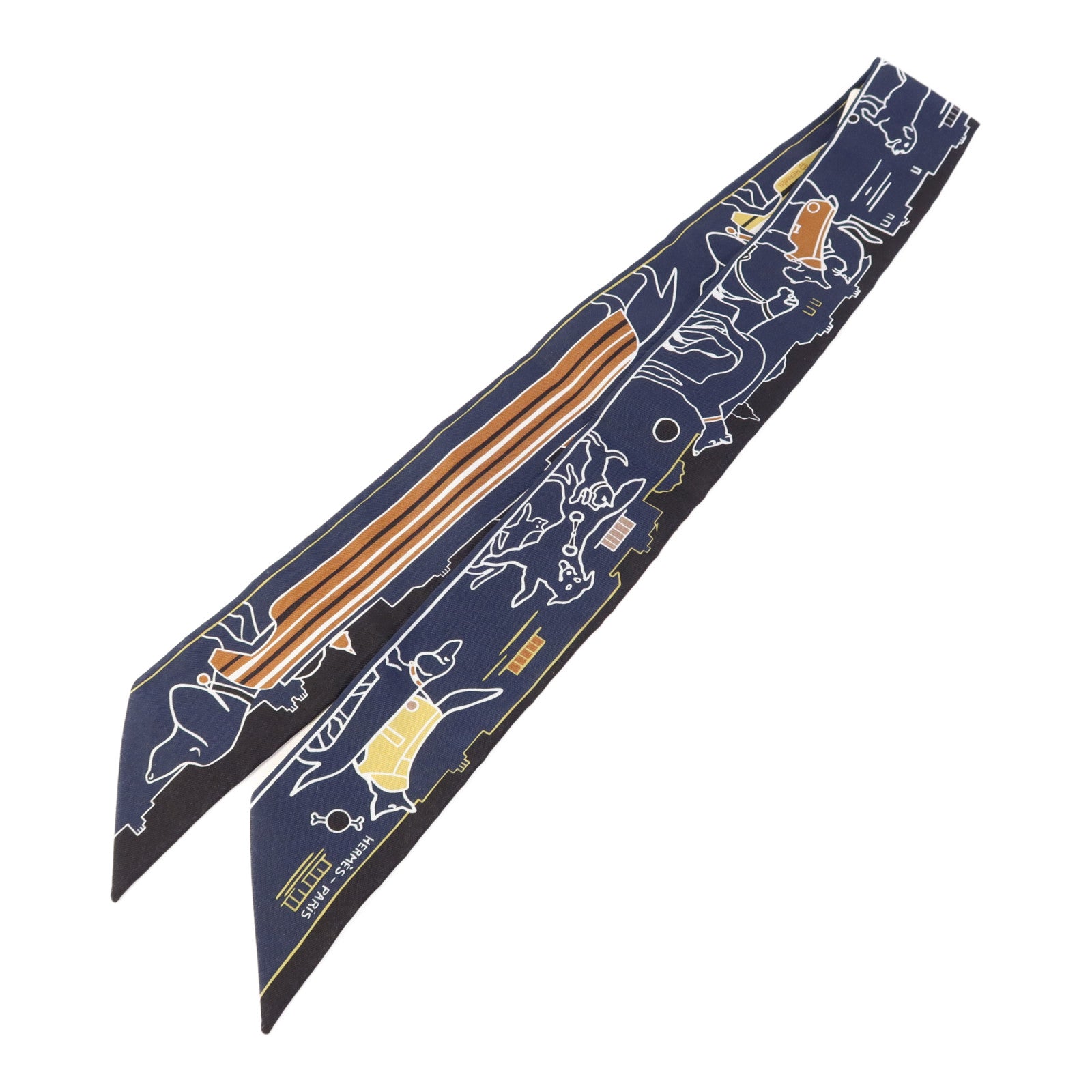 HERMES 絲質Twilly絲巾