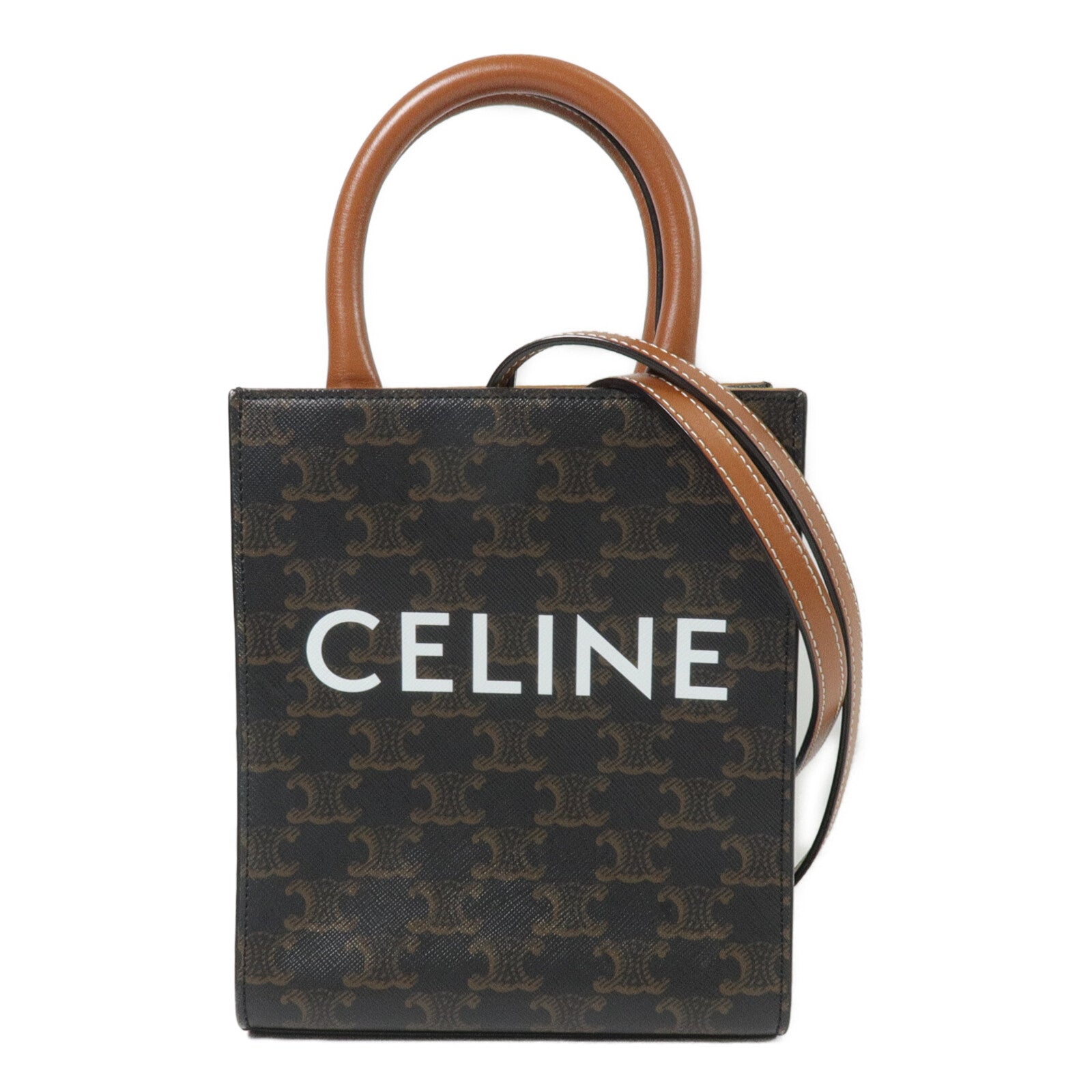 CELINE 塗層帆布Mini Vertical Cabas手挽肩背兩用袋