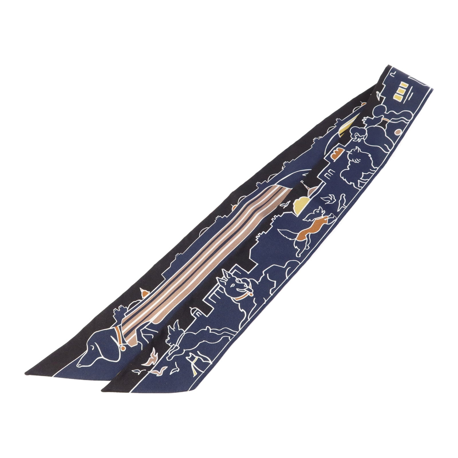 HERMES 絲質Twilly絲巾