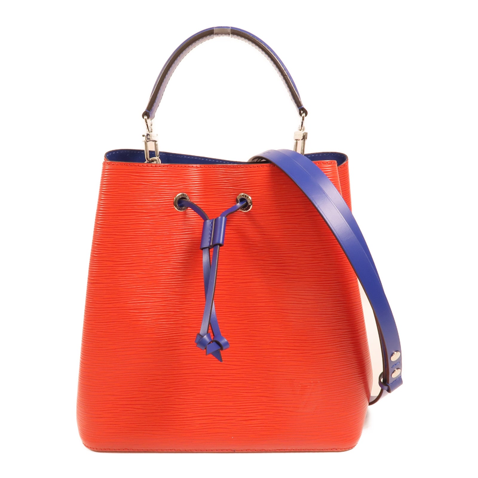 LOUIS VUITTON Epi NeoNoe MM銀扣手挽肩背兩用袋紅色藍色