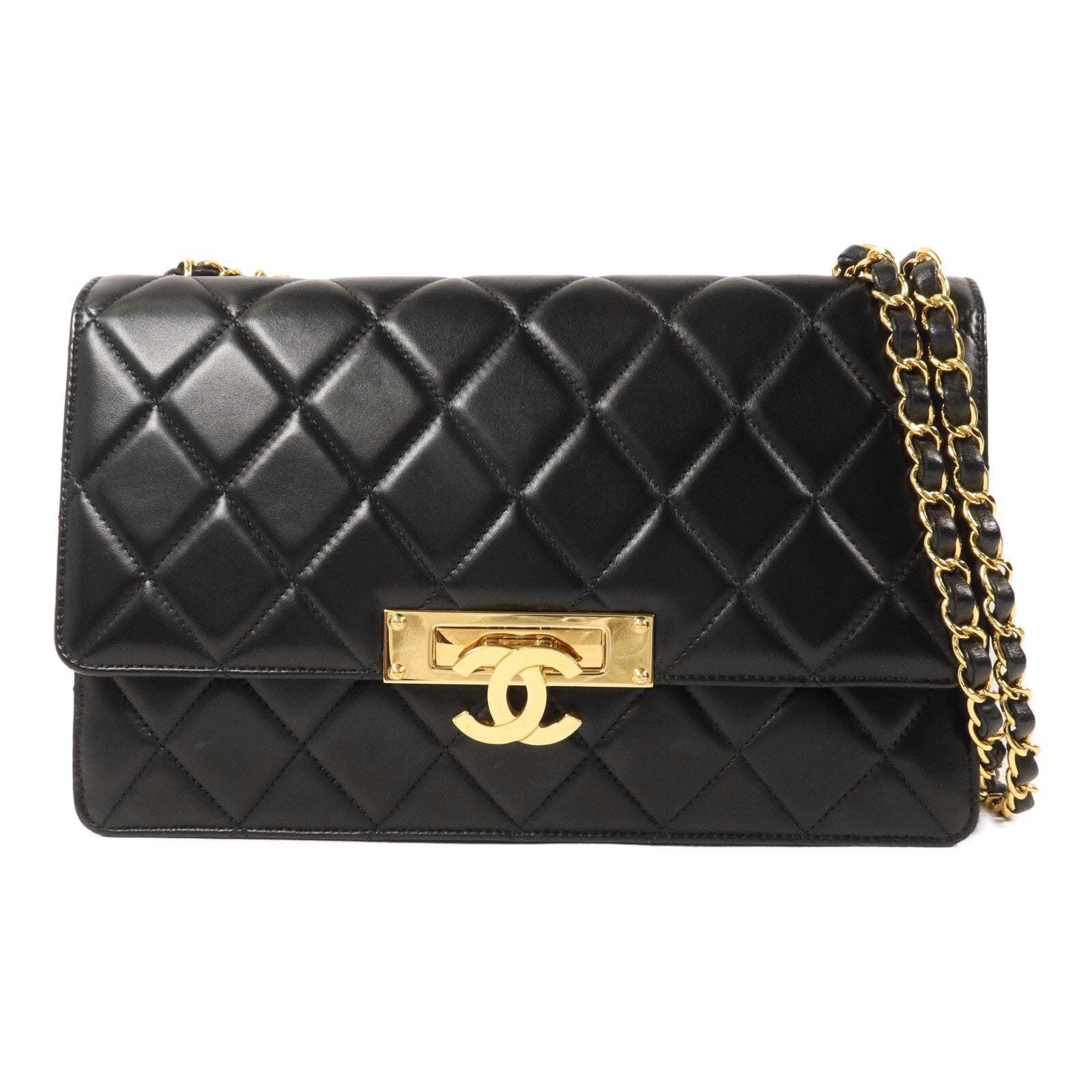 CHANEL 羊皮皮革Chanel Golden Class鏈帶肩背袋