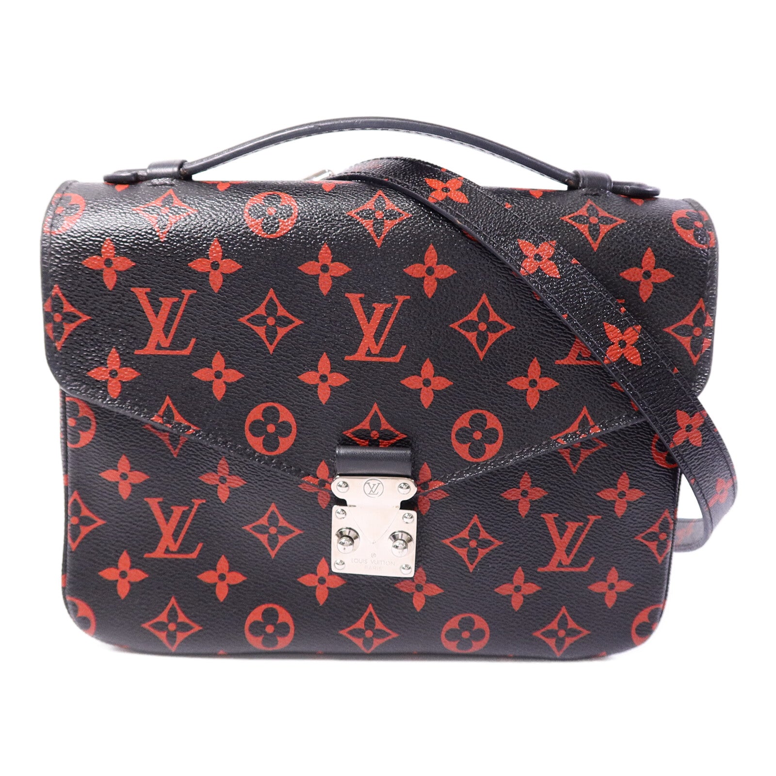 LOUIS VUITTON Monogram Anfleur Rouge Pochette Metis手挽肩背兩用袋
