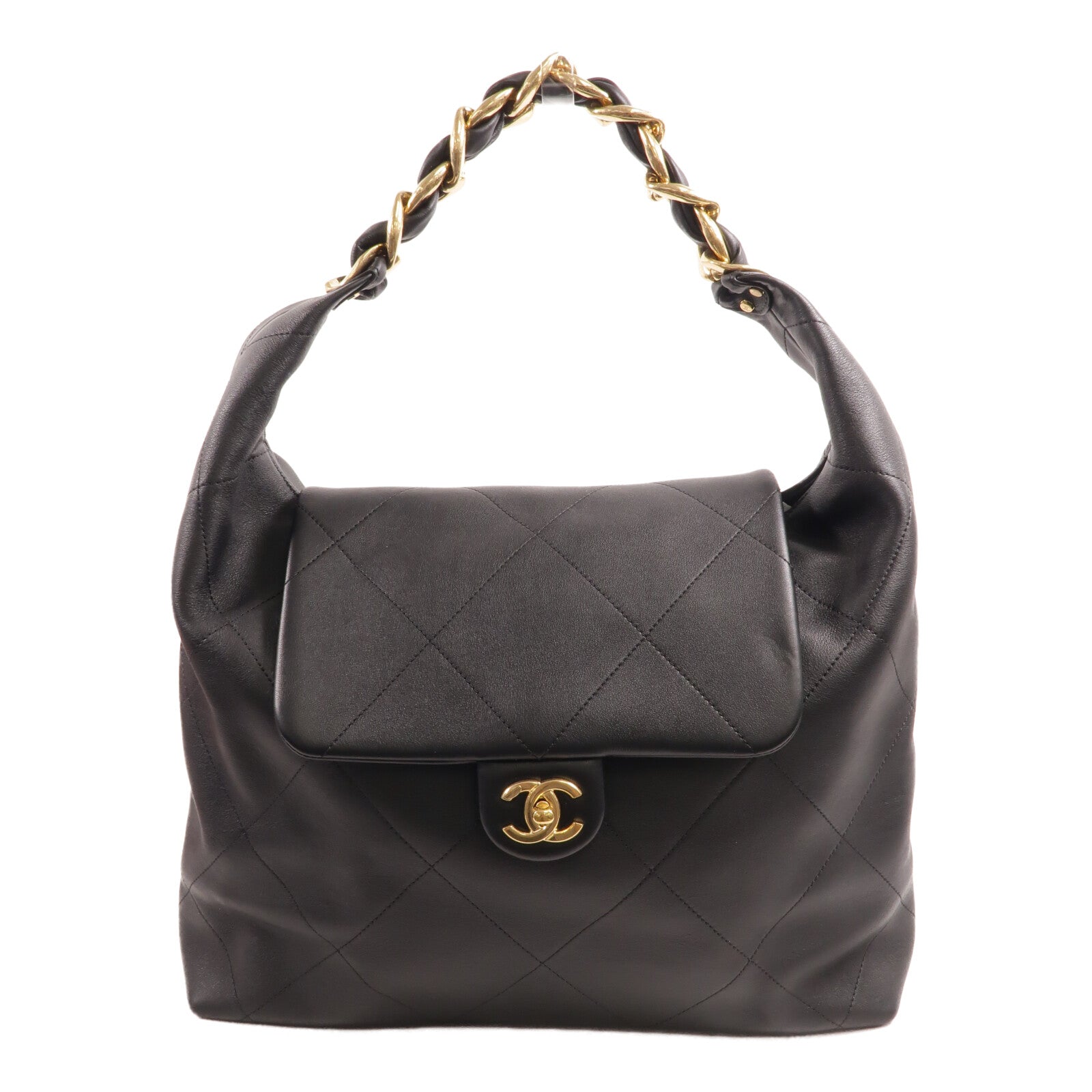 CHANEL 羊皮皮革25K Hobo肩背袋