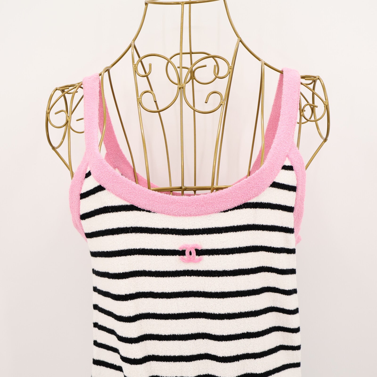 CHANEL Cotton/Polyamide Striped Mini Dress Spring 2024 Collection連身裙