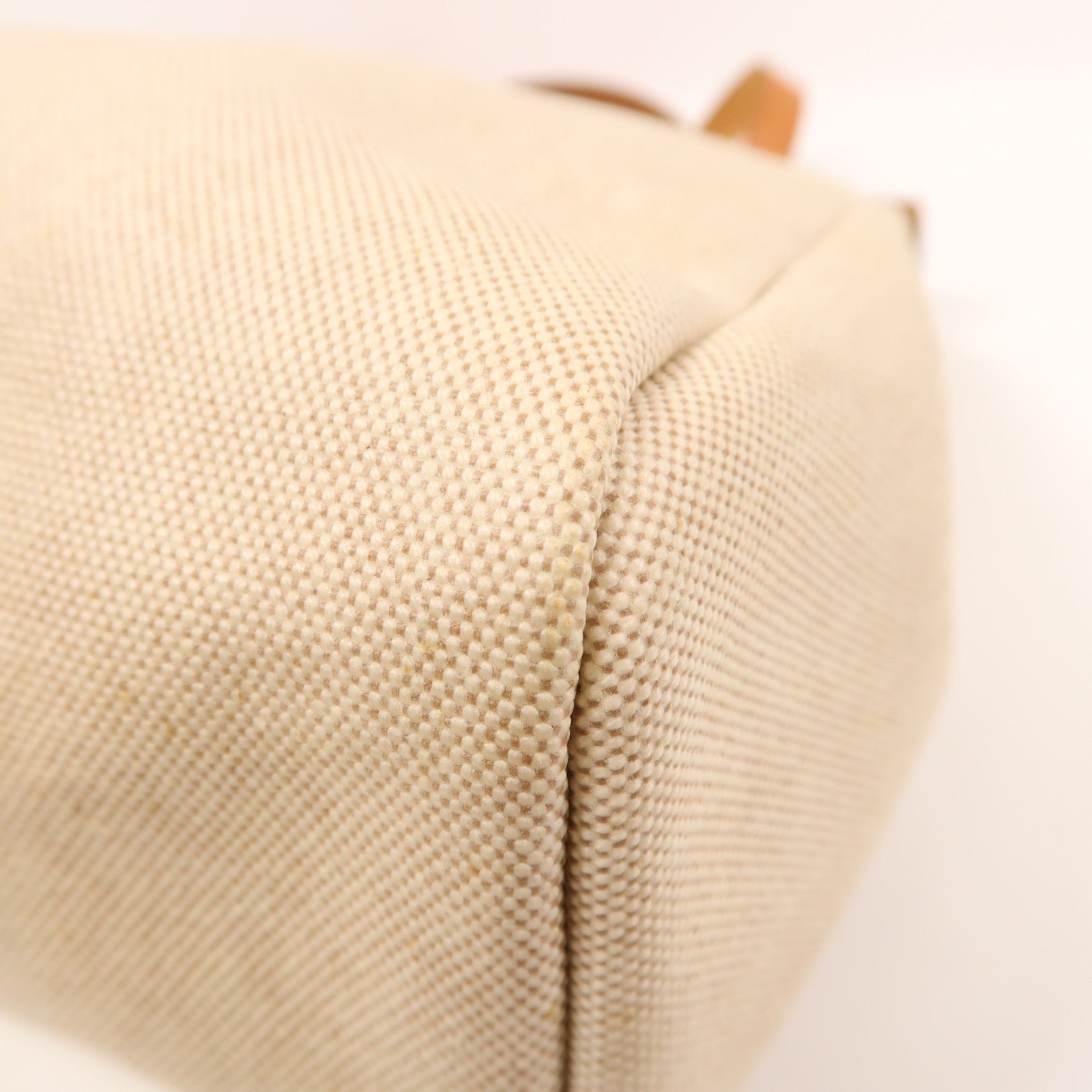 HERMES 皮革/帆布Herbag 2 In 1銀扣背包