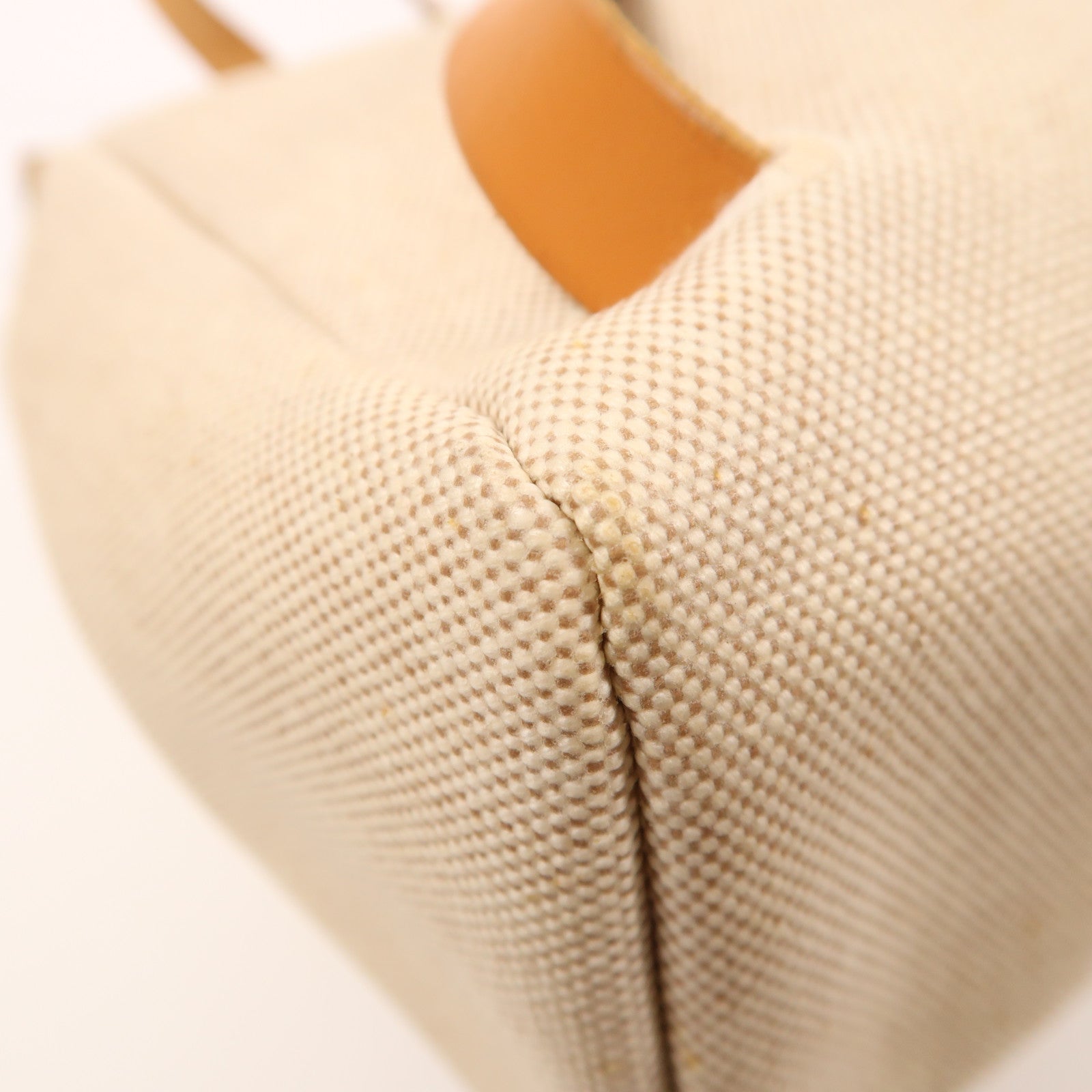 HERMES 皮革/帆布Herbag 2 In 1銀扣背包