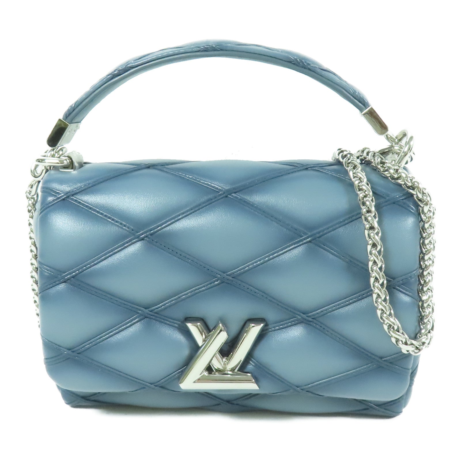 LOUIS VUITTON LV SHW Go-14 PM 2 Way Shoulder Bag M12434 Calfskin Leather Blue