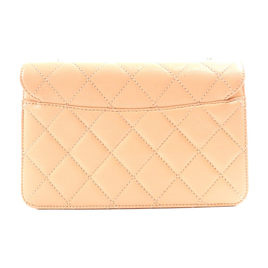 CHANEL【激減優惠】 牛皮皮革Chain Shoulder金扣鏈帶肩背袋