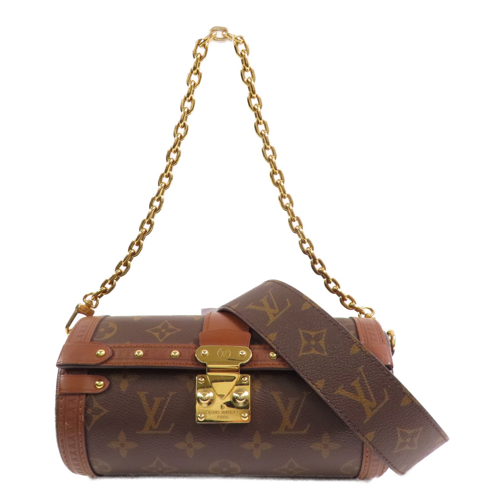 LOUIS VUITTON 【激減優惠】Monogram Papillon Trunk金扣手挽肩背兩用袋