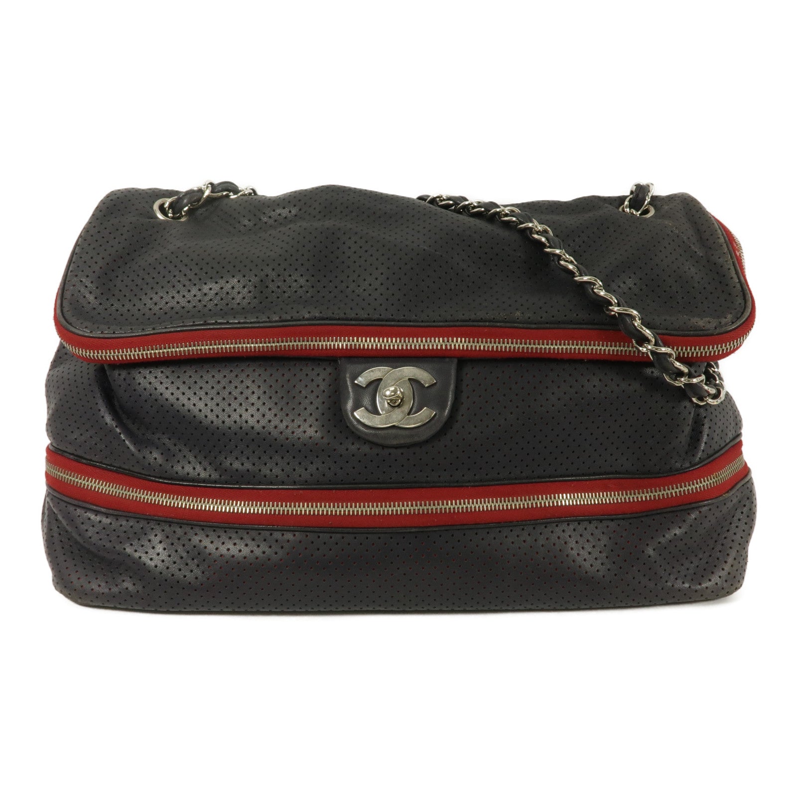 CHANEL 羊皮皮革Shoulder Bag鏈帶肩背袋
