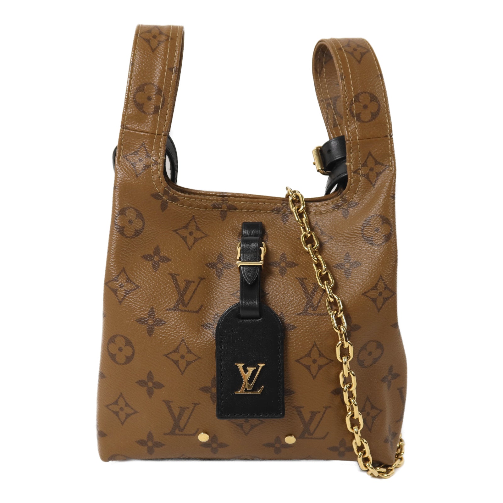 LOUIS VUITTON Monogram Reverse Atlantis BB鏈帶手挽肩背兩用袋