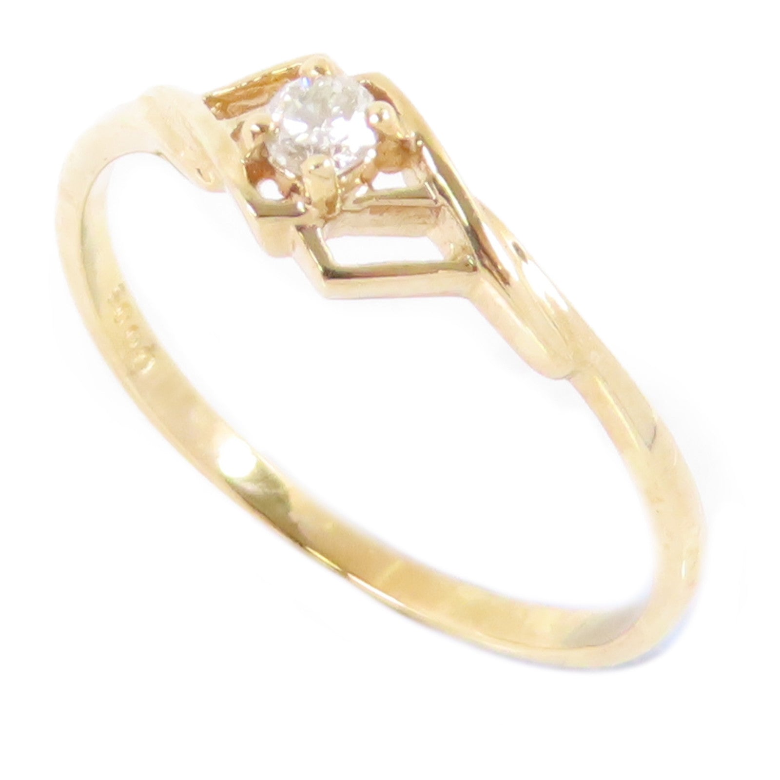 JEWELRY 18K黃金/鑽石Diamond Ring戒指US#7.25