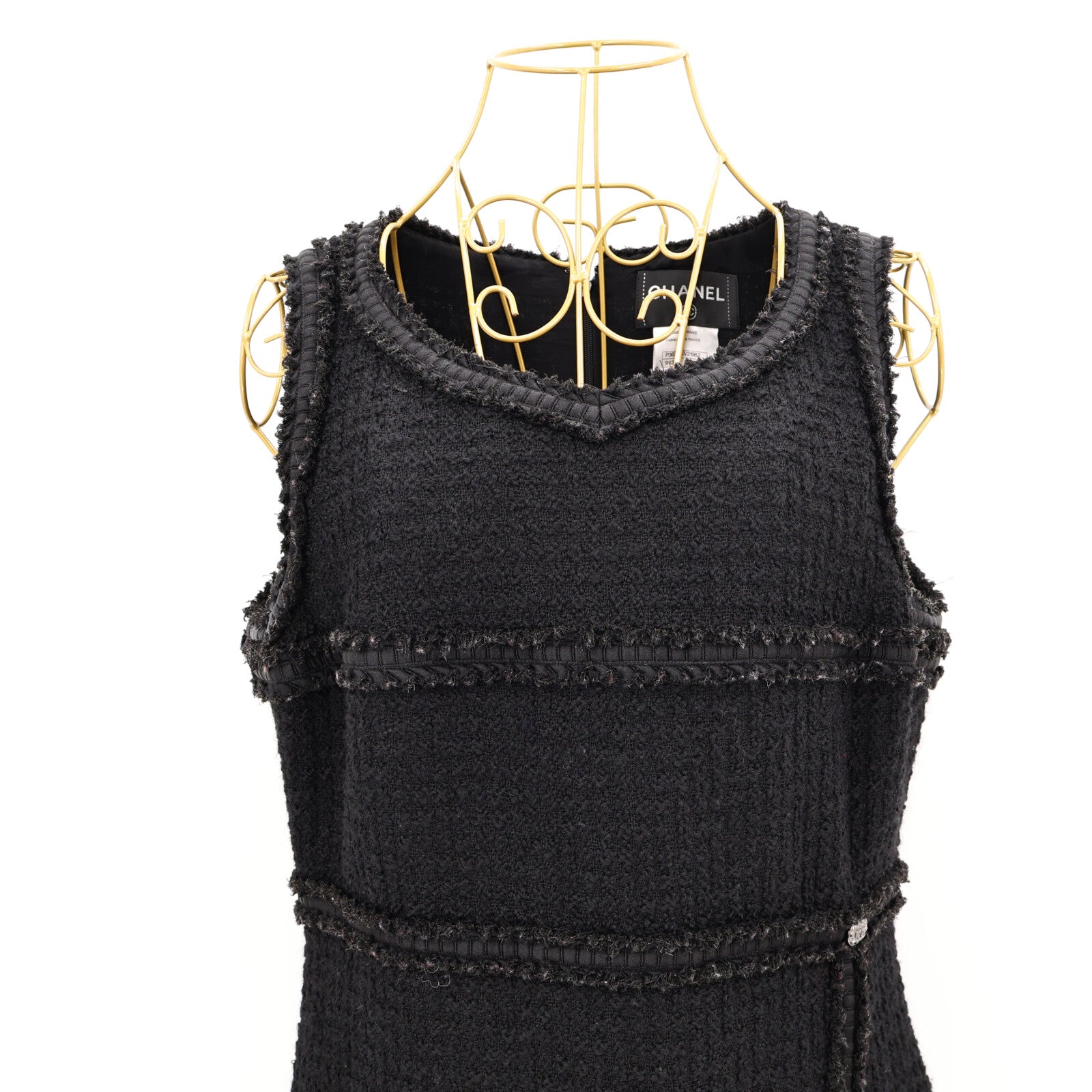CHANEL Wool/Silk Sleeveless Dress連身裙