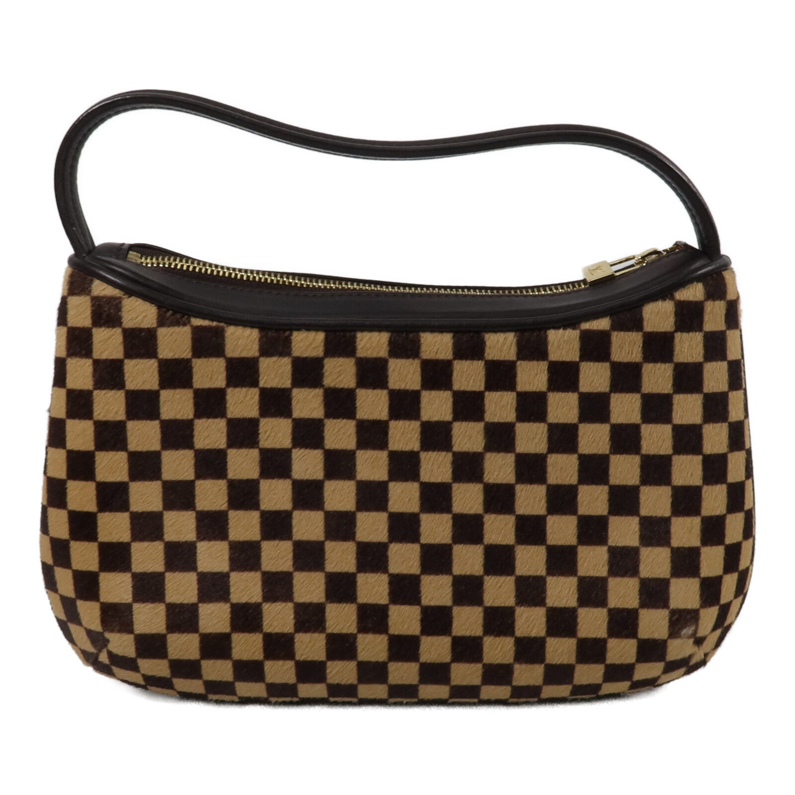 LOUIS VUITTON Damier/馬毛Sauvage Tigre手挽袋