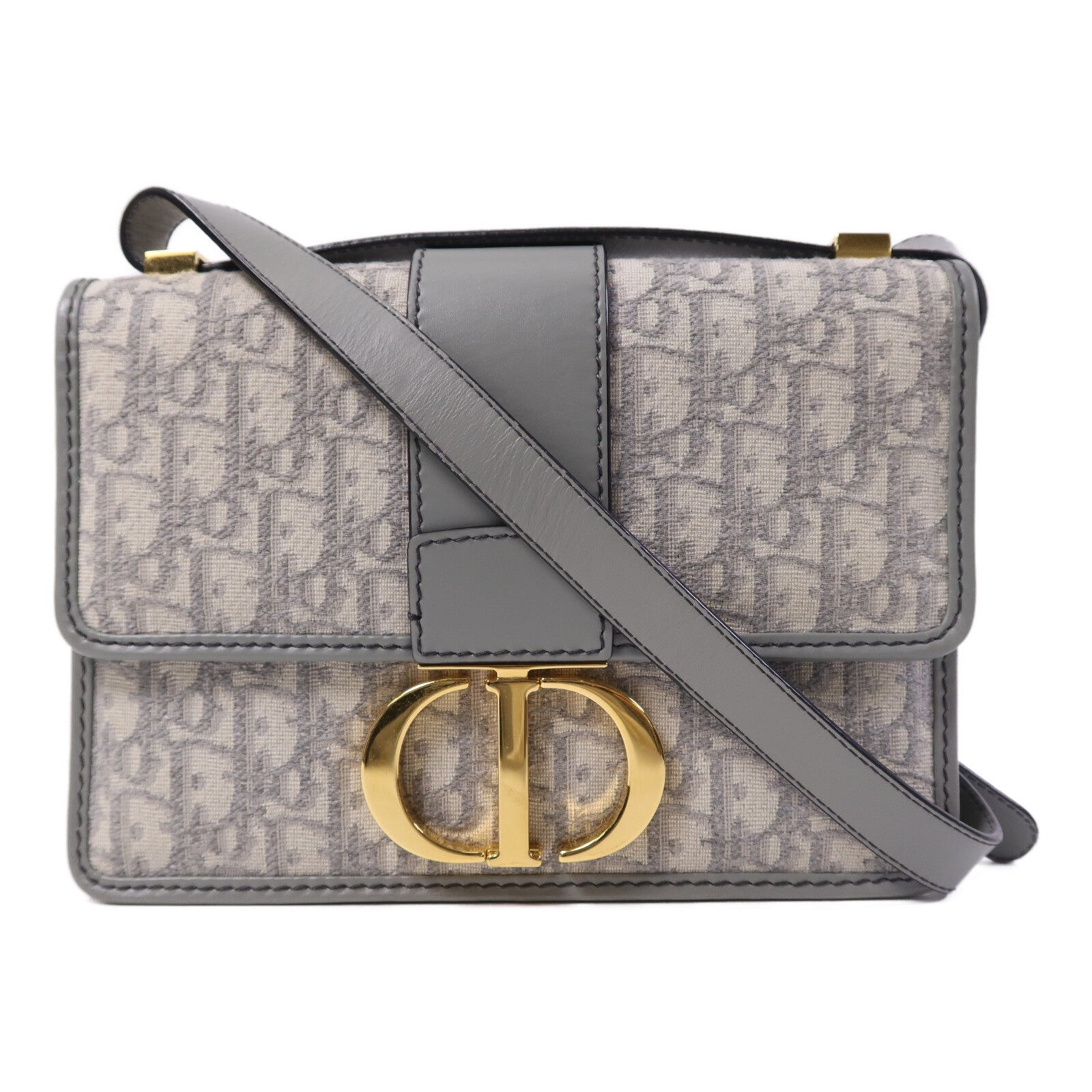Dior 帆布Montaigne 30金扣肩背袋