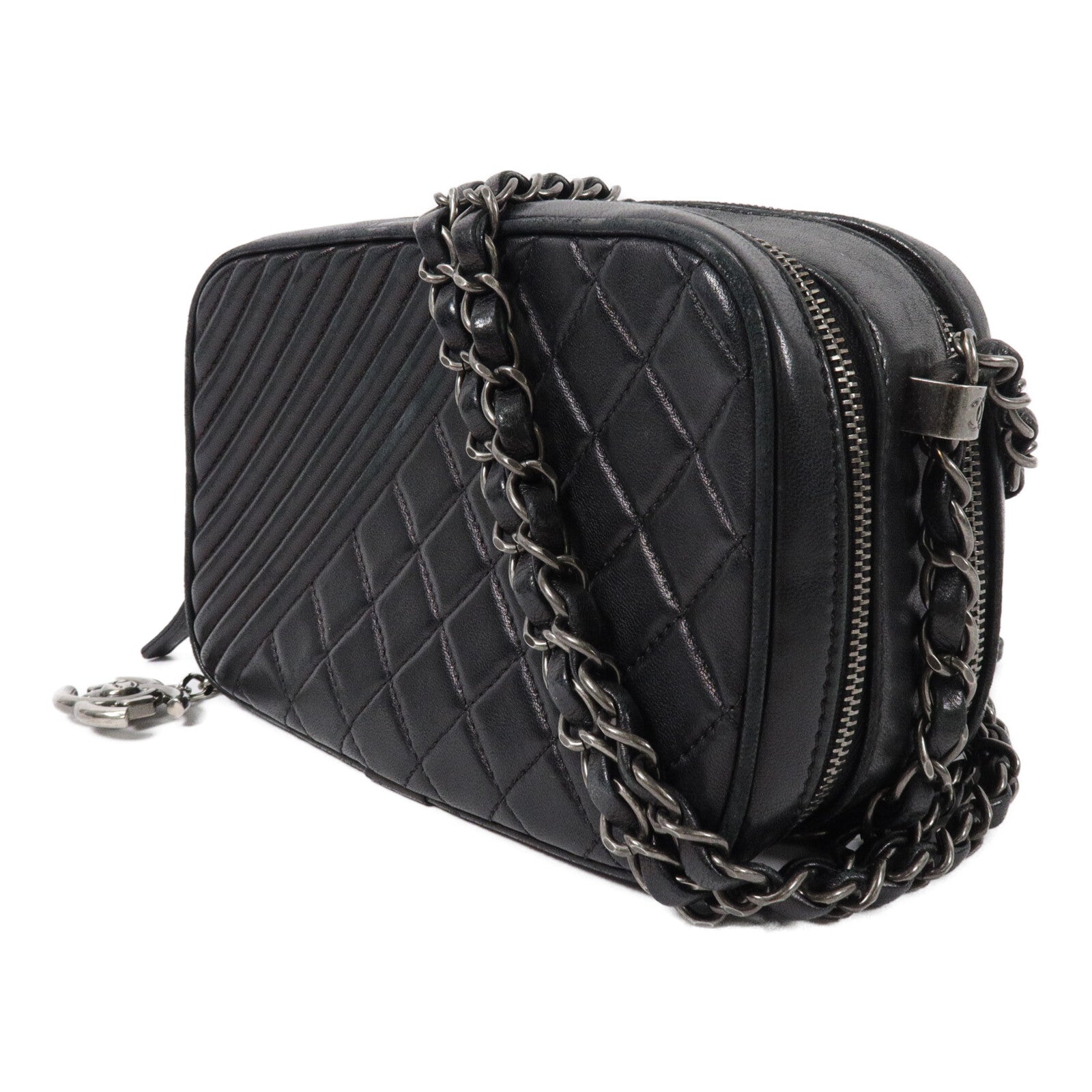 CHANEL 羊皮皮革Chain Shoulder鏈帶肩背袋