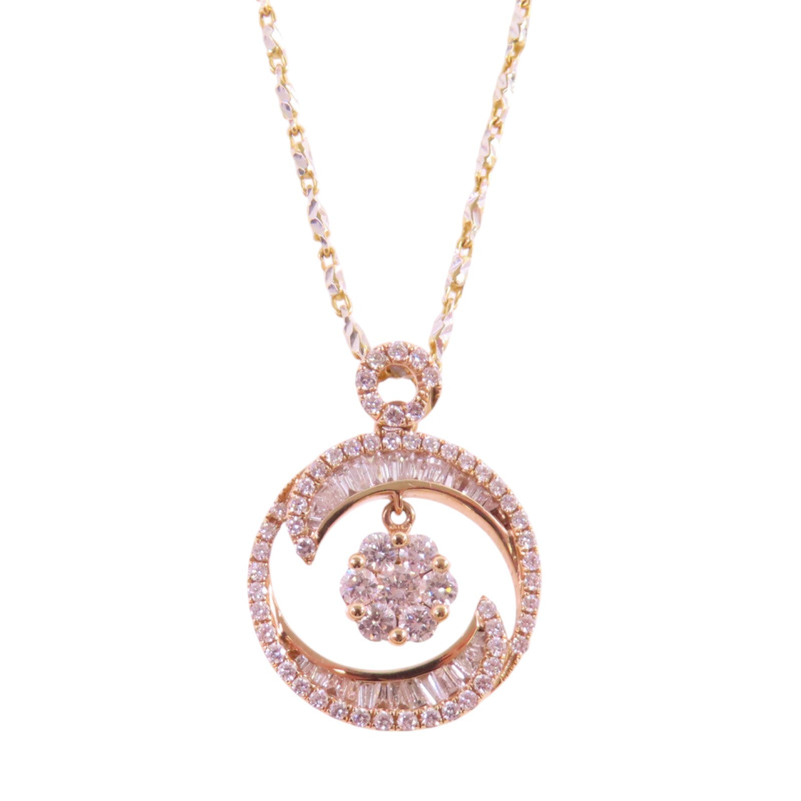 JEWELRY Diamond Necklace 18K Rose Gold 18K White Gold