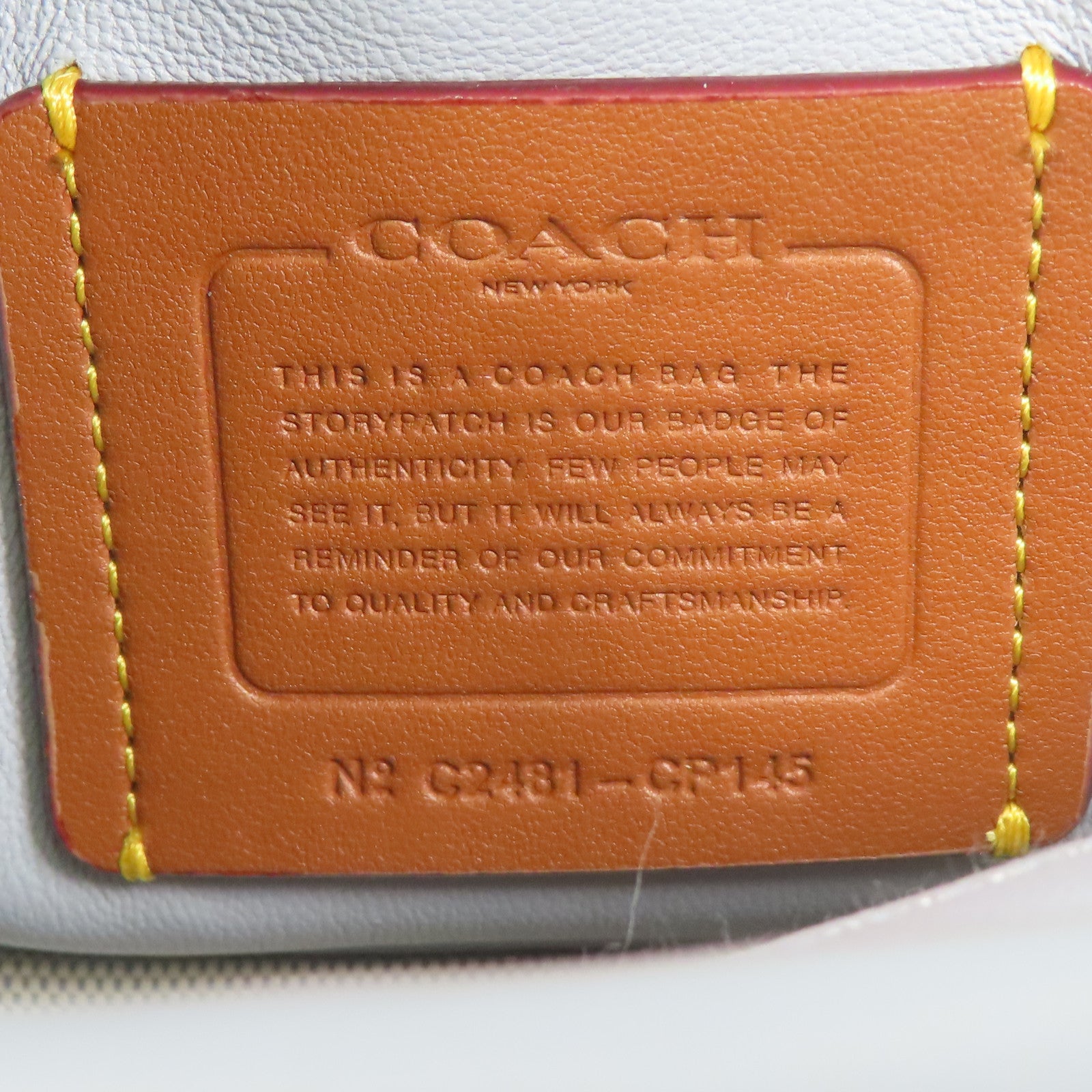 COACH 皮革Shoulder Bag銀扣鏈帶肩背袋