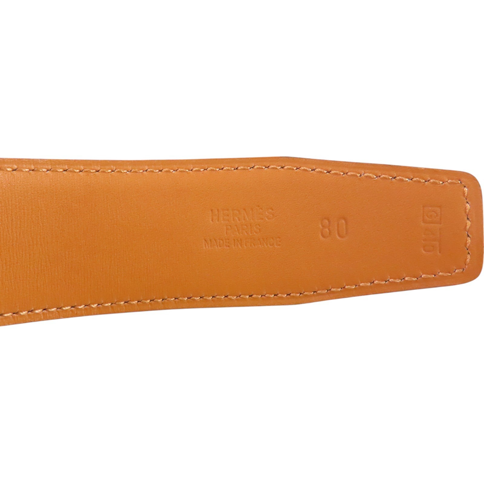 HERMES PHW Leather Belt Clemence Leather