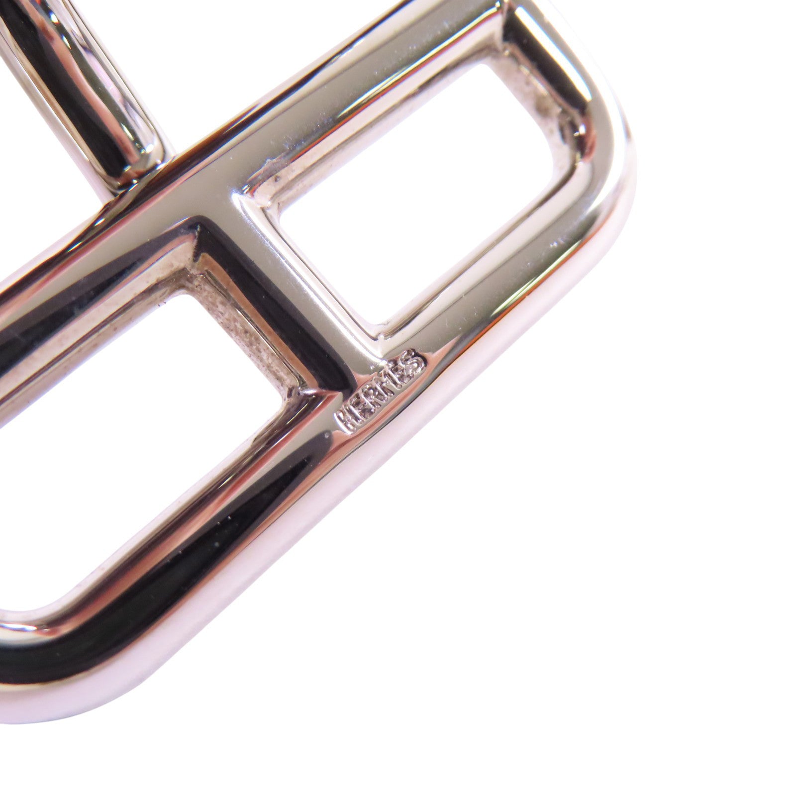 HERMES PHW Leather Belt Clemence Leather