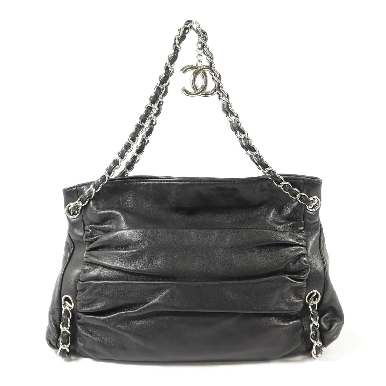 CHANEL 羊皮皮革Chain Shoulder鏈帶肩背袋