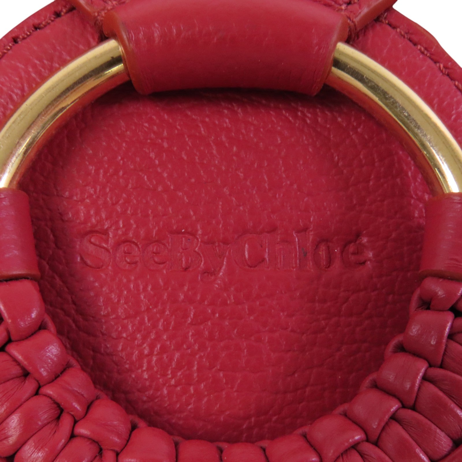 SEE BY CHLOE 牛皮皮革Shoulder Bag金扣肩背袋