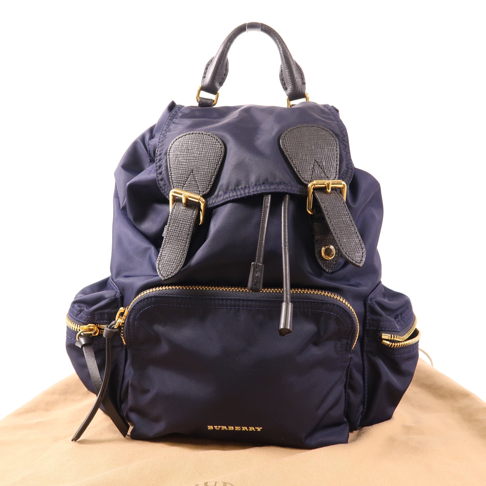 BURBERRY GHW Backpack 4016624 Nylon Navy