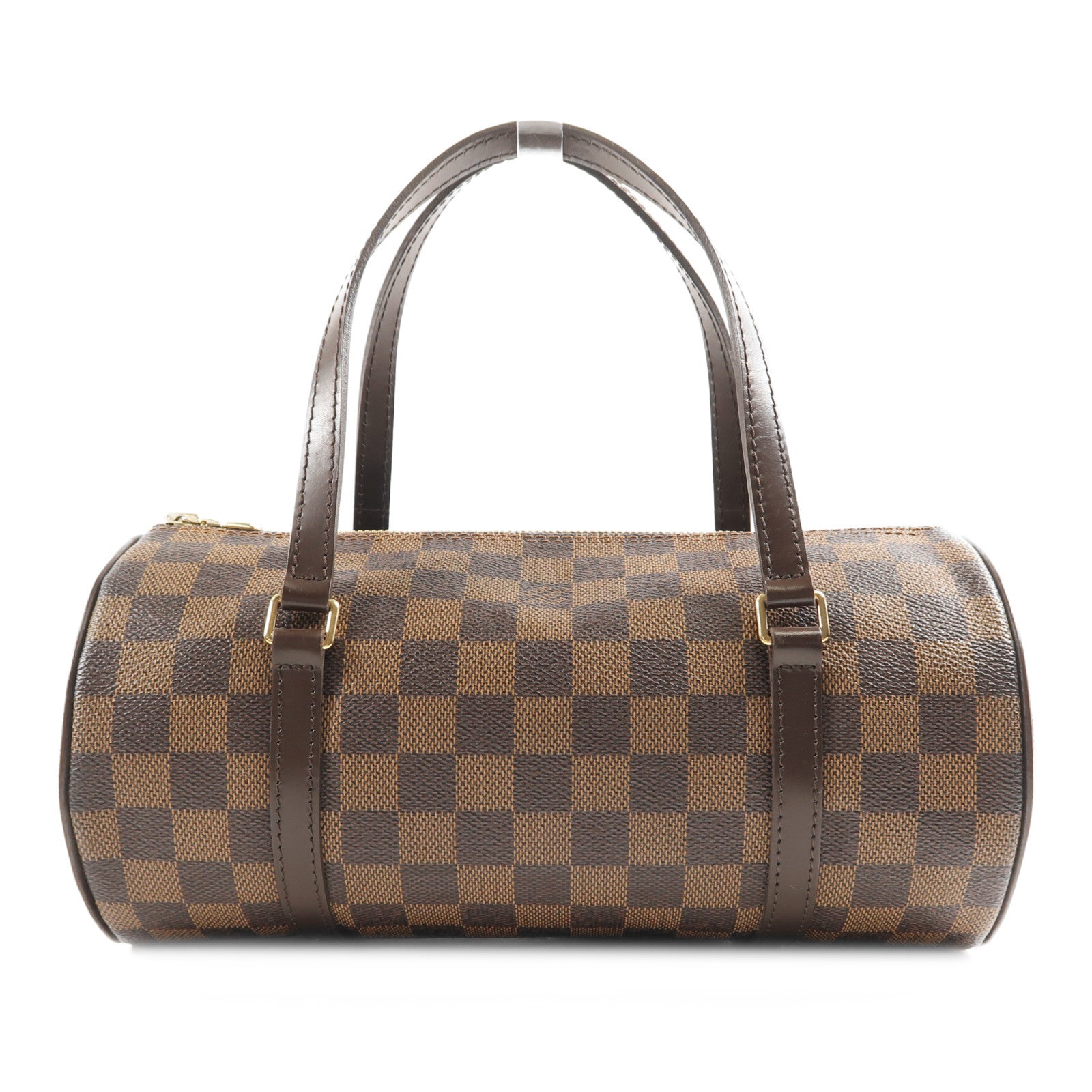 LOUIS VUITTON Damier Papillon PM金扣手挽袋
