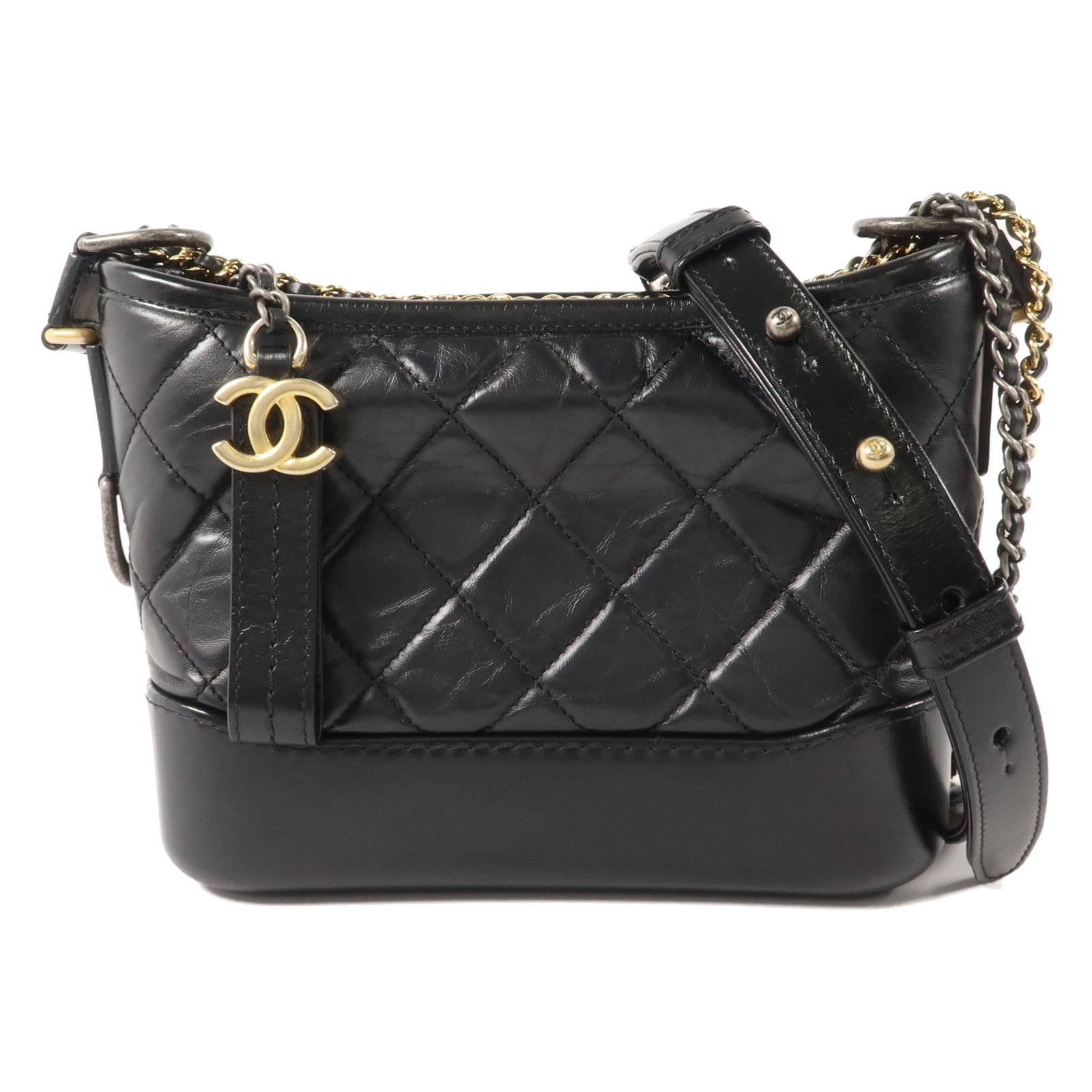 CHANEL 牛皮皮革Gabrielle Small鏈帶肩背袋