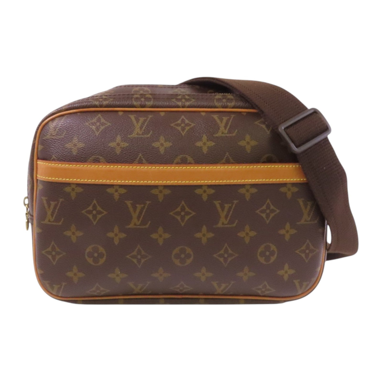 LOUIS VUITTON Monogram Reporter PM金扣肩背袋