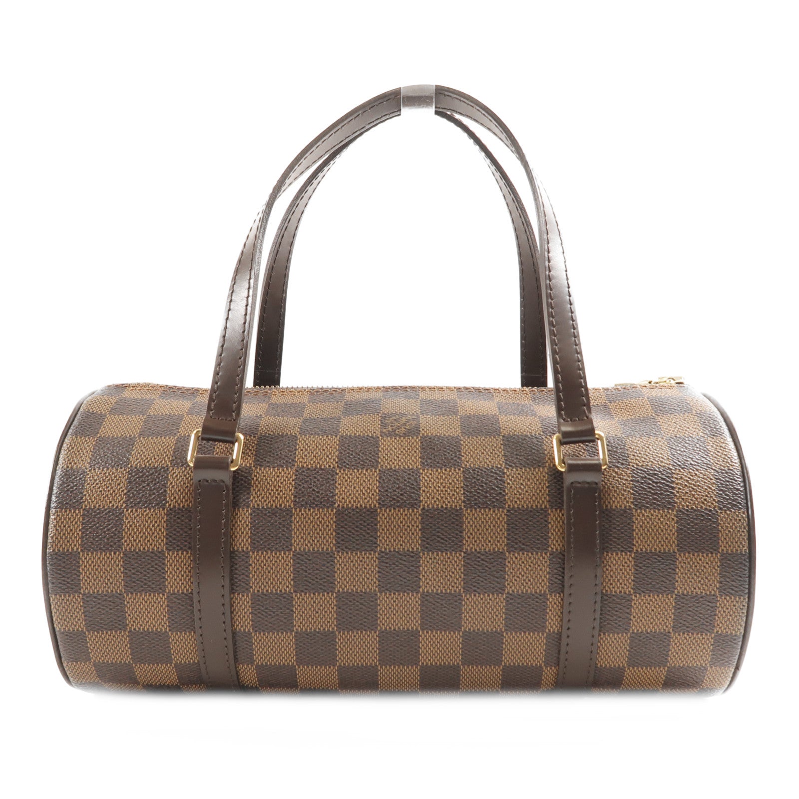 LOUIS VUITTON Damier Papillon PM金扣手挽袋