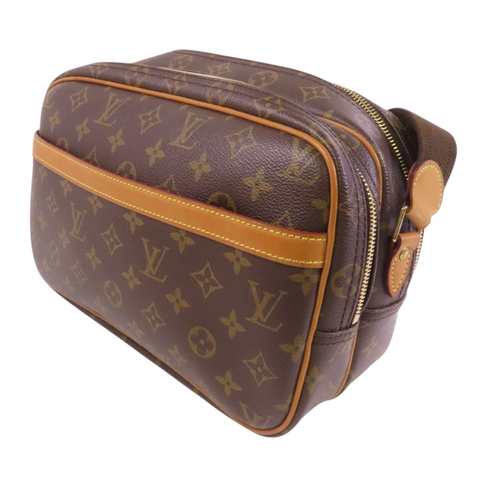 LOUIS VUITTON Monogram Reporter PM金扣肩背袋
