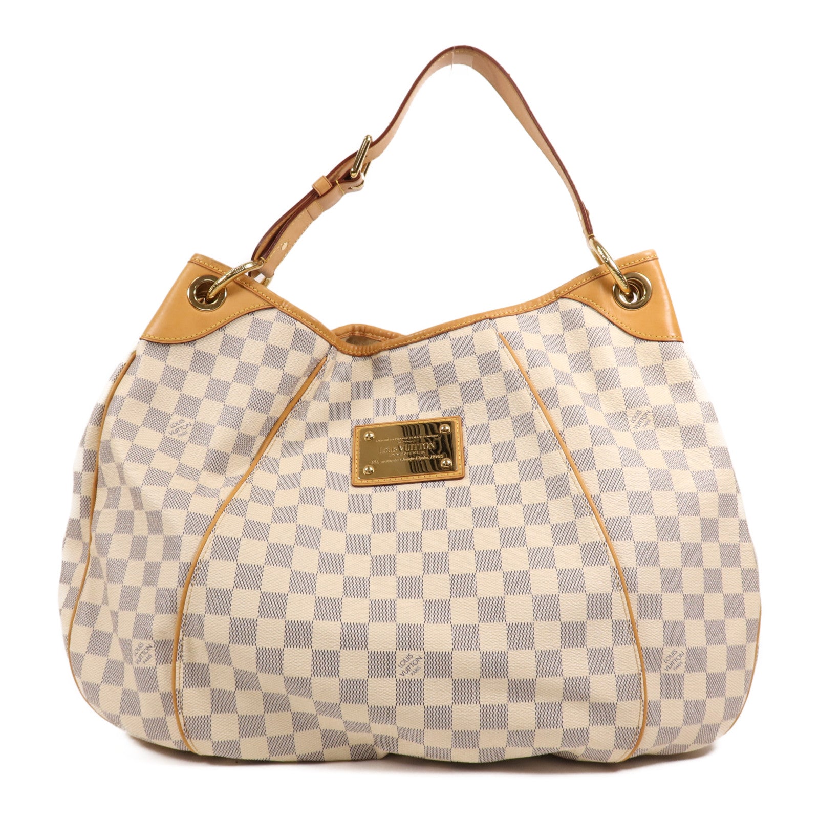 LOUIS VUITTON Damier Azur Galliera GM金扣肩背袋
