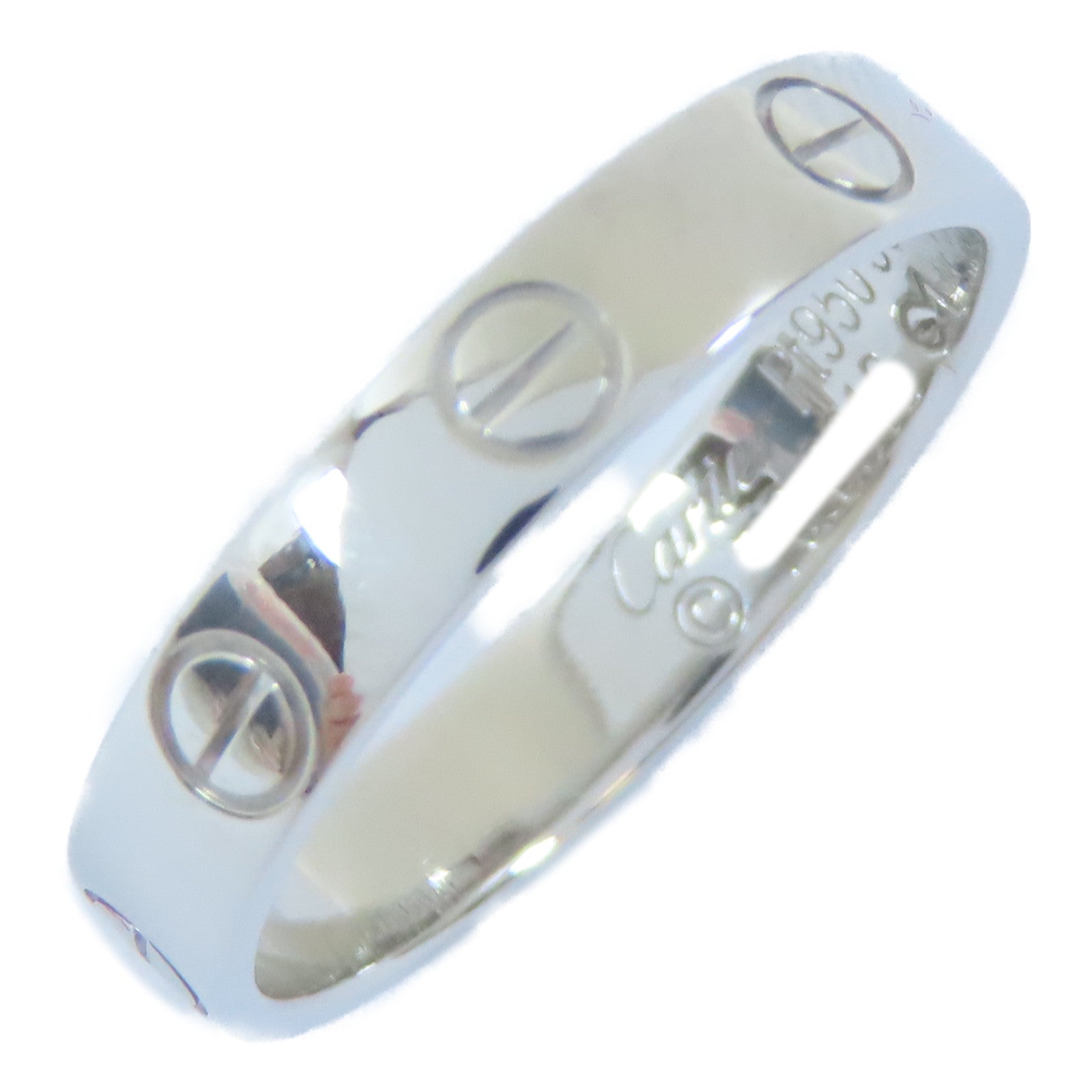 CARTIER 【激減優惠】PT950白金Love Wedding Band Ring戒指Cartier#53/US#6.5